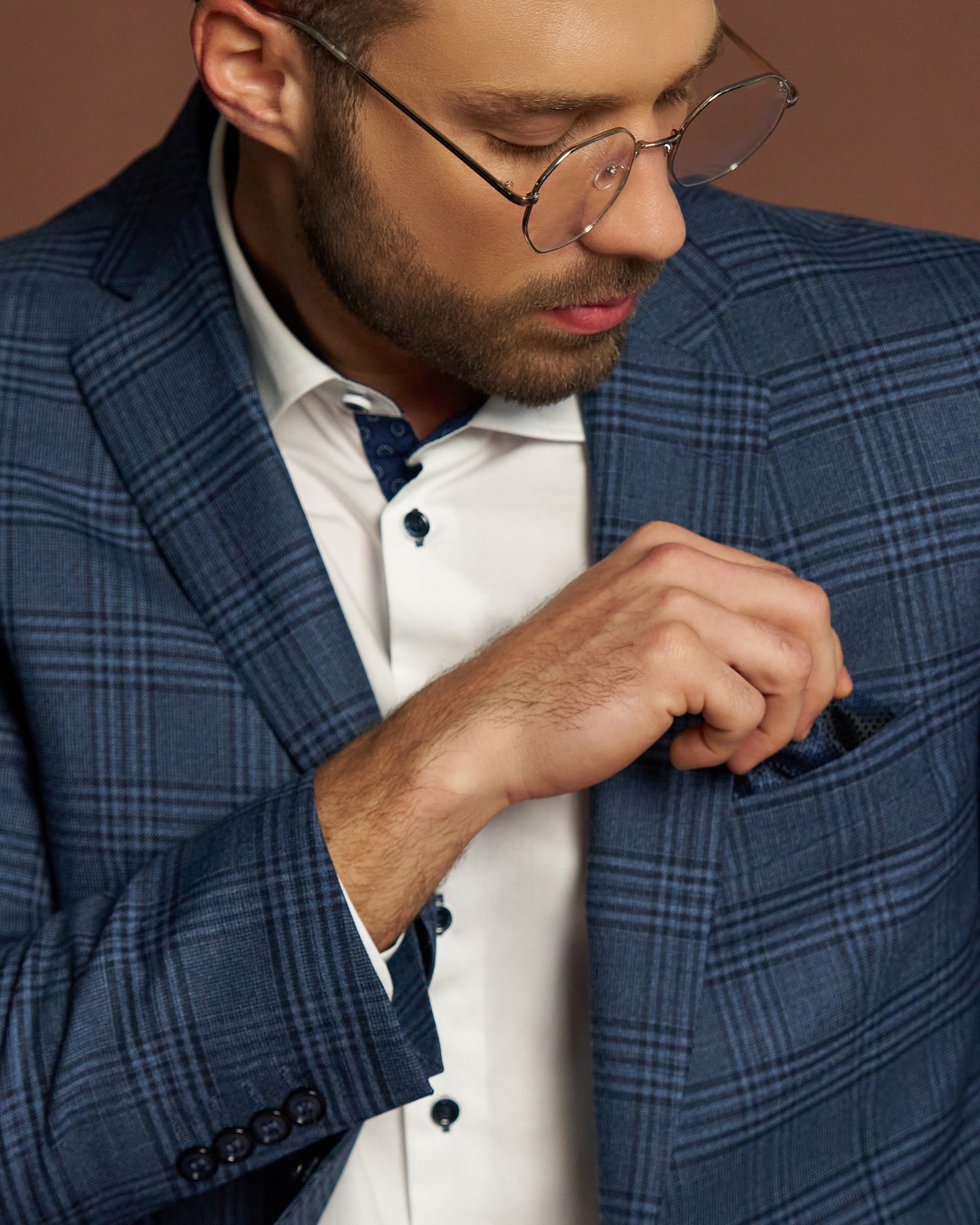 Glen Check Suit Jacket