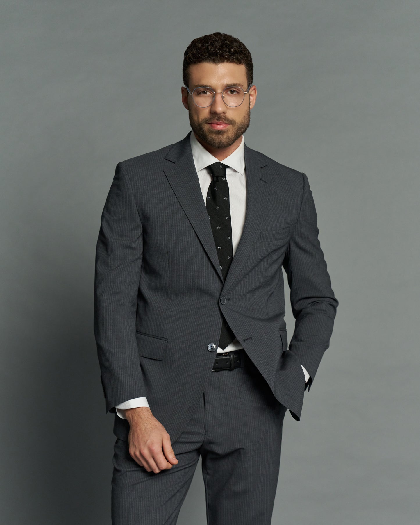 Pinstriped Suit Jacket