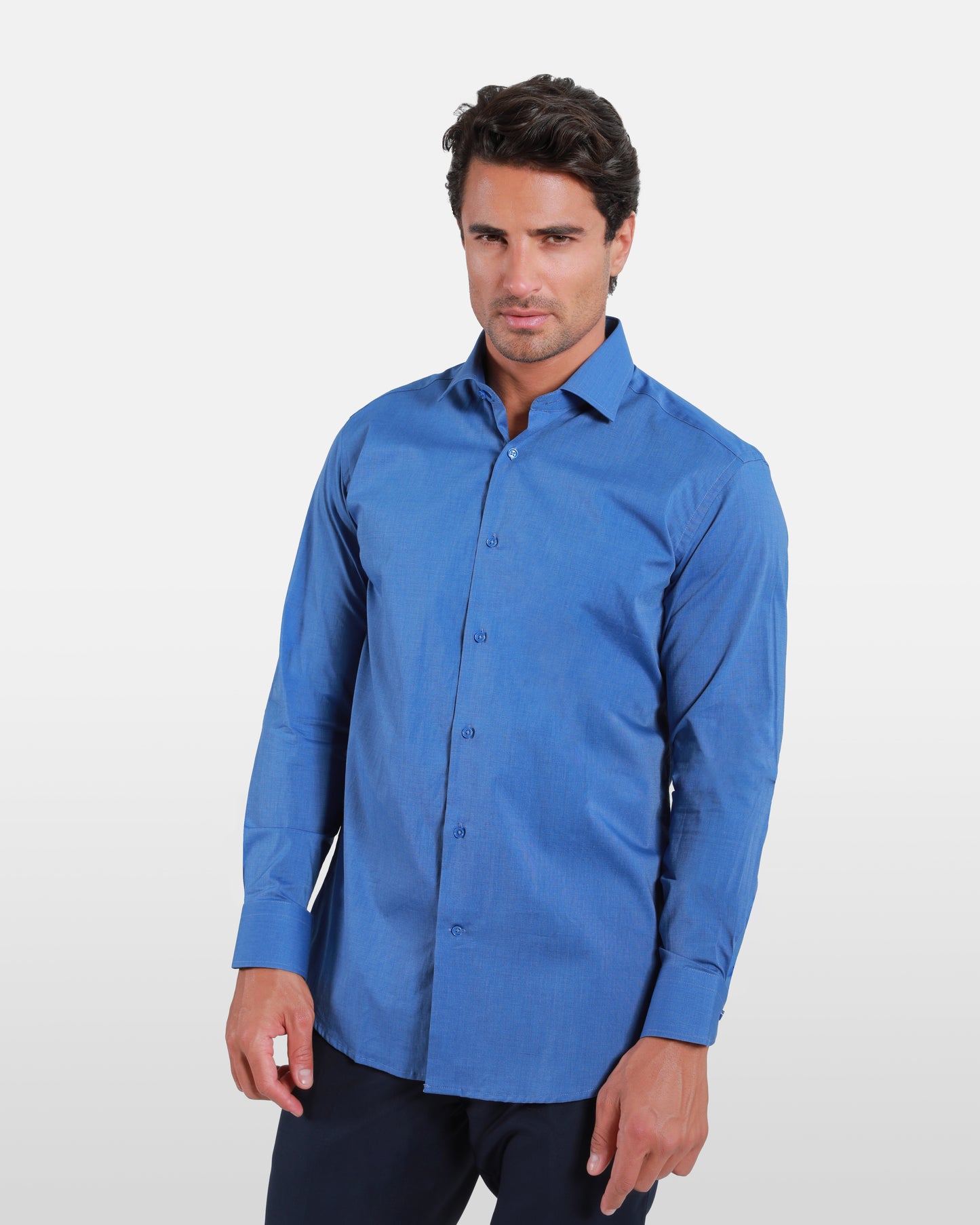 Plain Long Sleeve Cotton Shirt