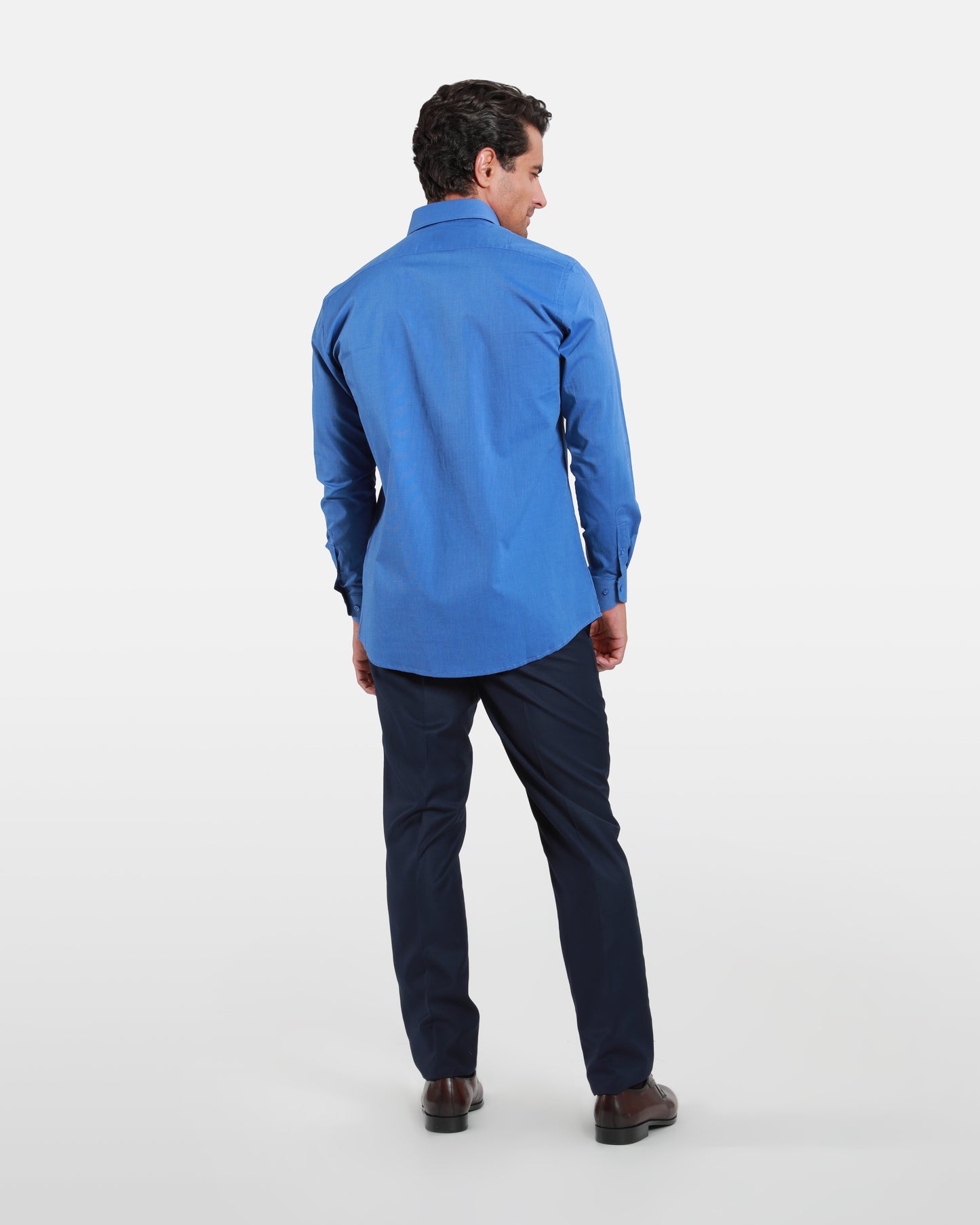 Plain Long Sleeve Cotton Shirt