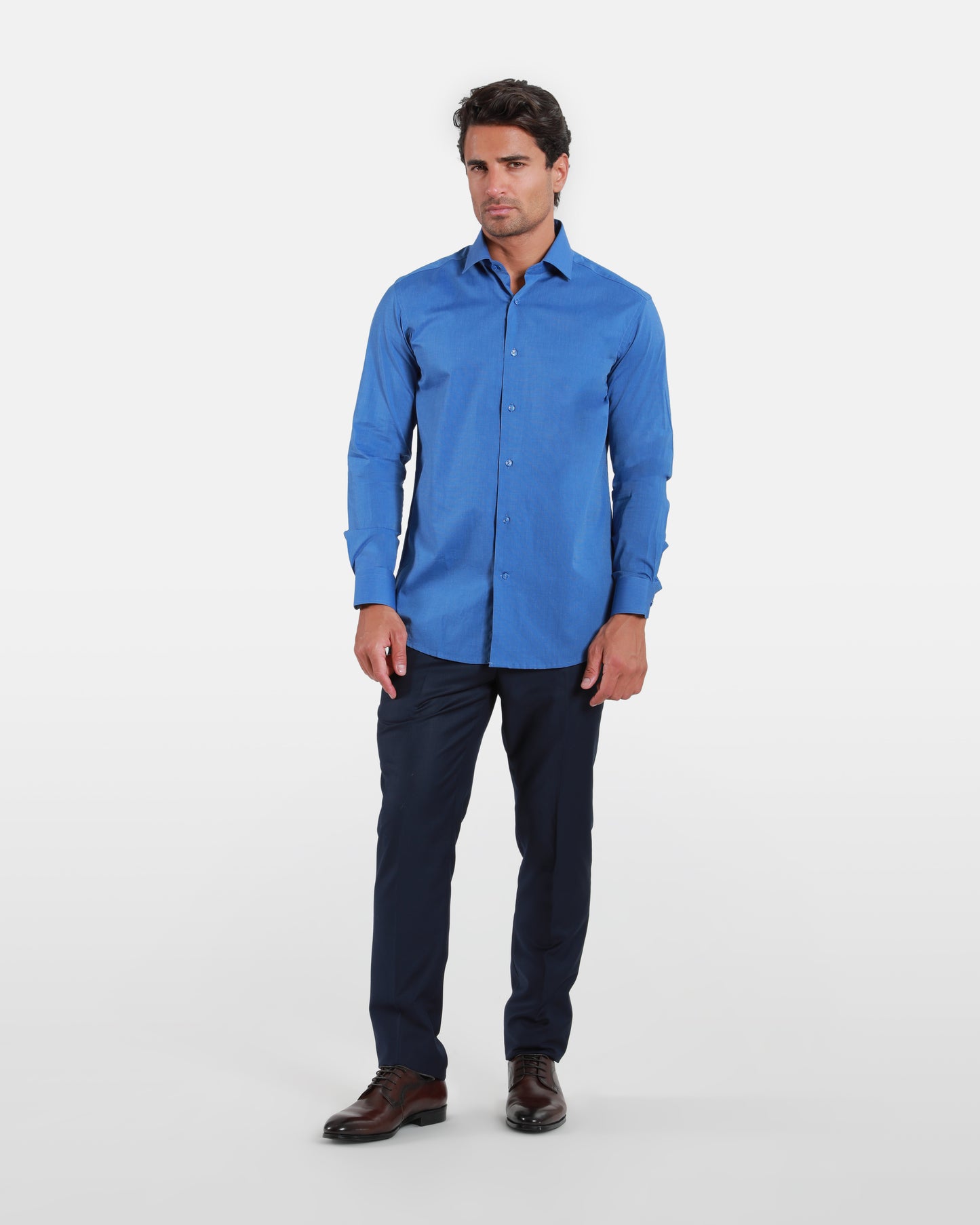 Plain Long Sleeve Cotton Shirt