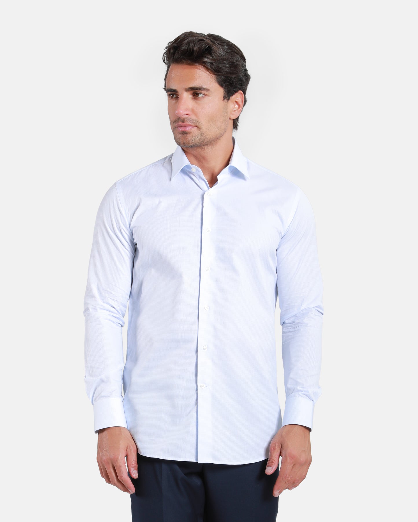Plain Long Sleeve Cotton Shirt