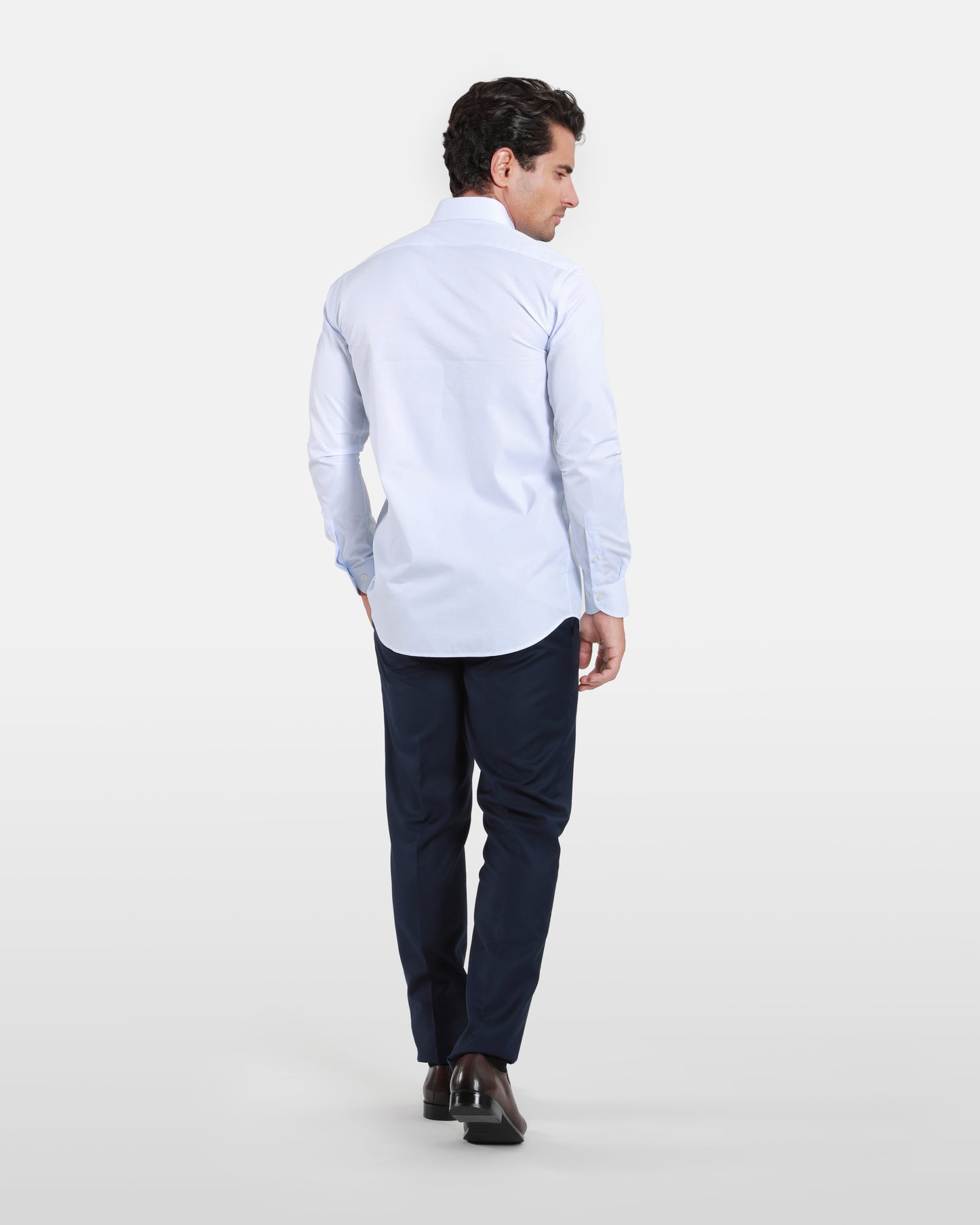 Plain Long Sleeve Cotton Shirt