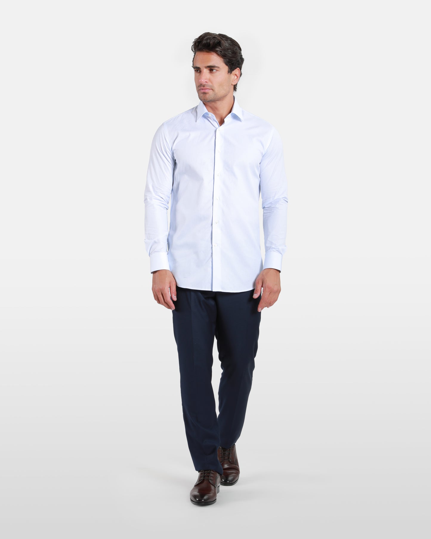 Plain Long Sleeve Cotton Shirt
