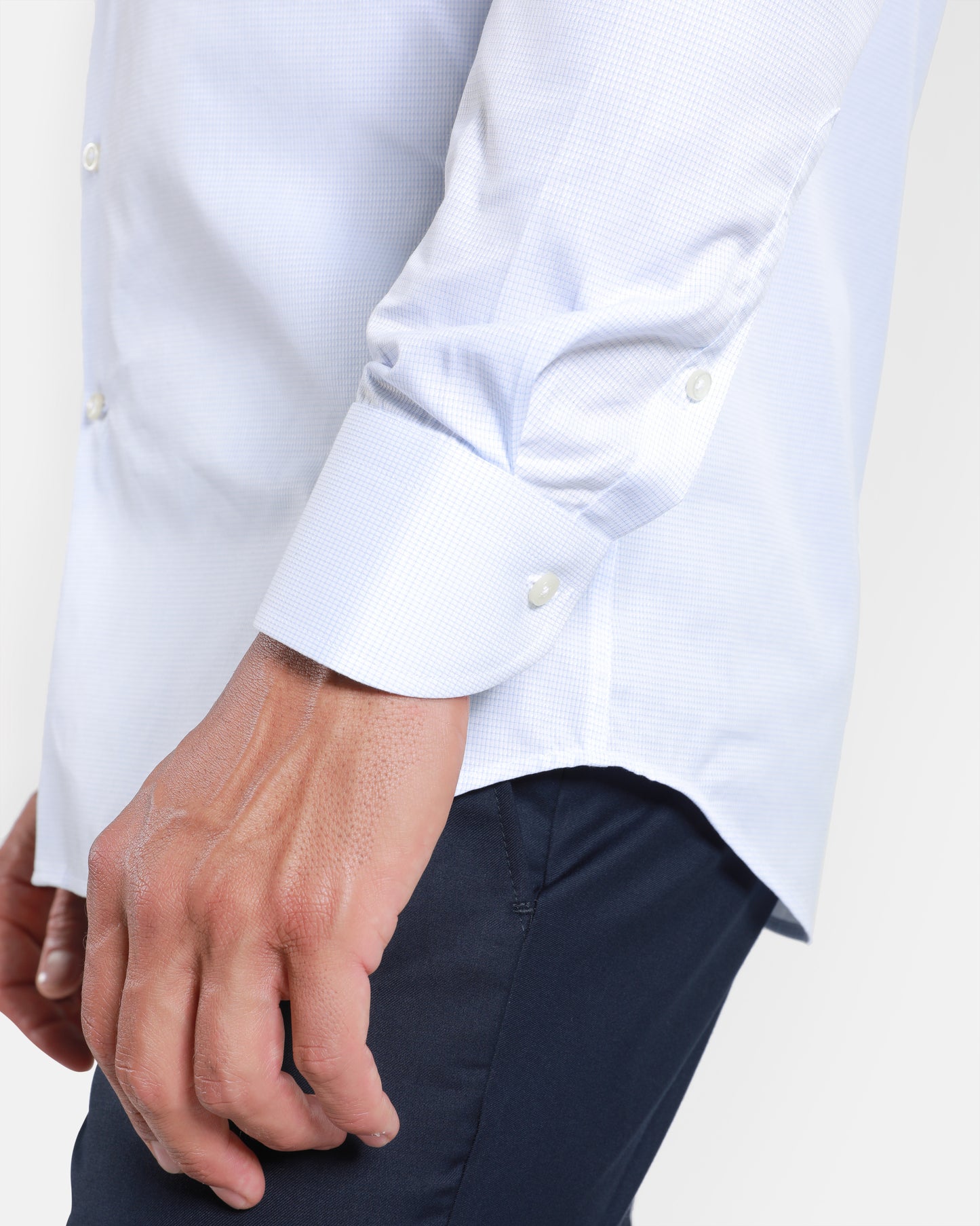 Plain Long Sleeve Cotton Shirt