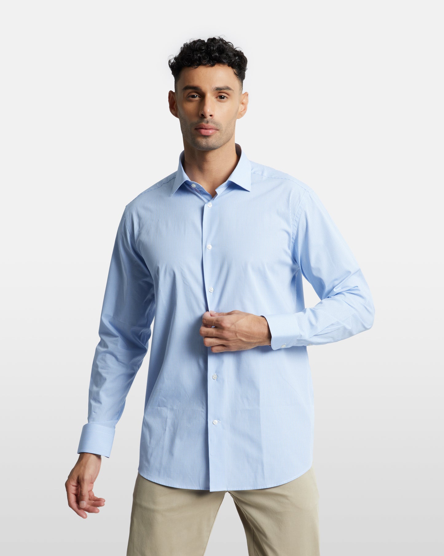 Gingham Plaid Regular Fit Shirt