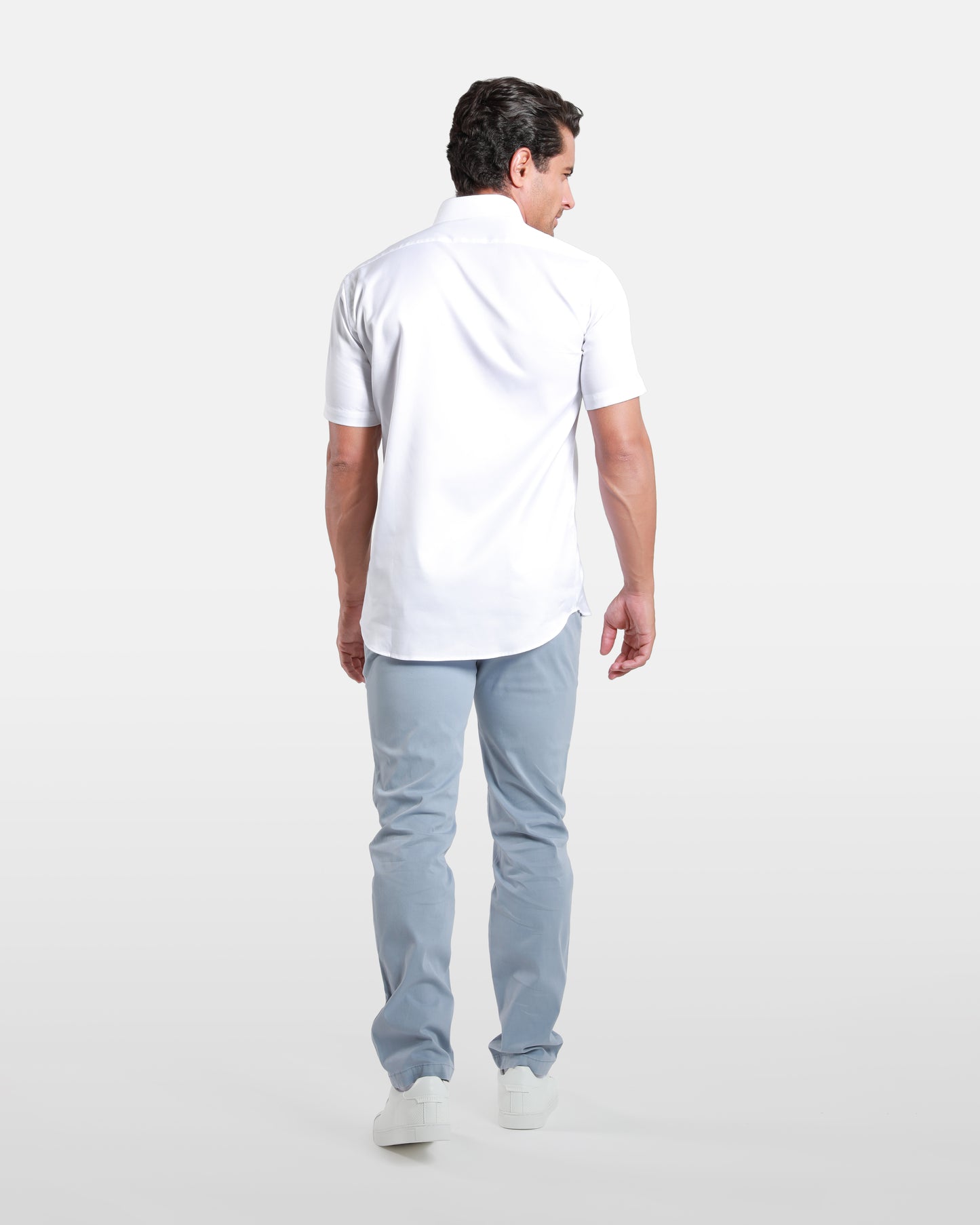 Plain Short Sleeve Cotton Shirt