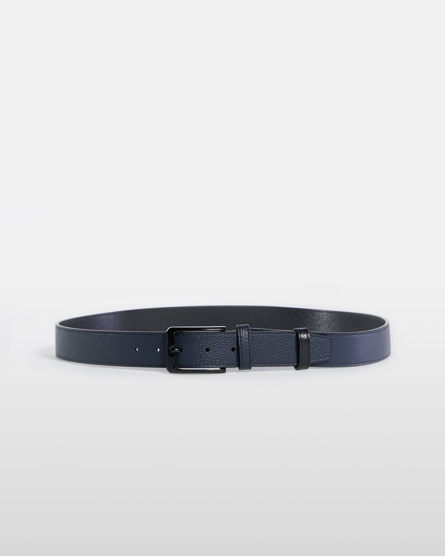 Pebbled-Finish Leather Belt