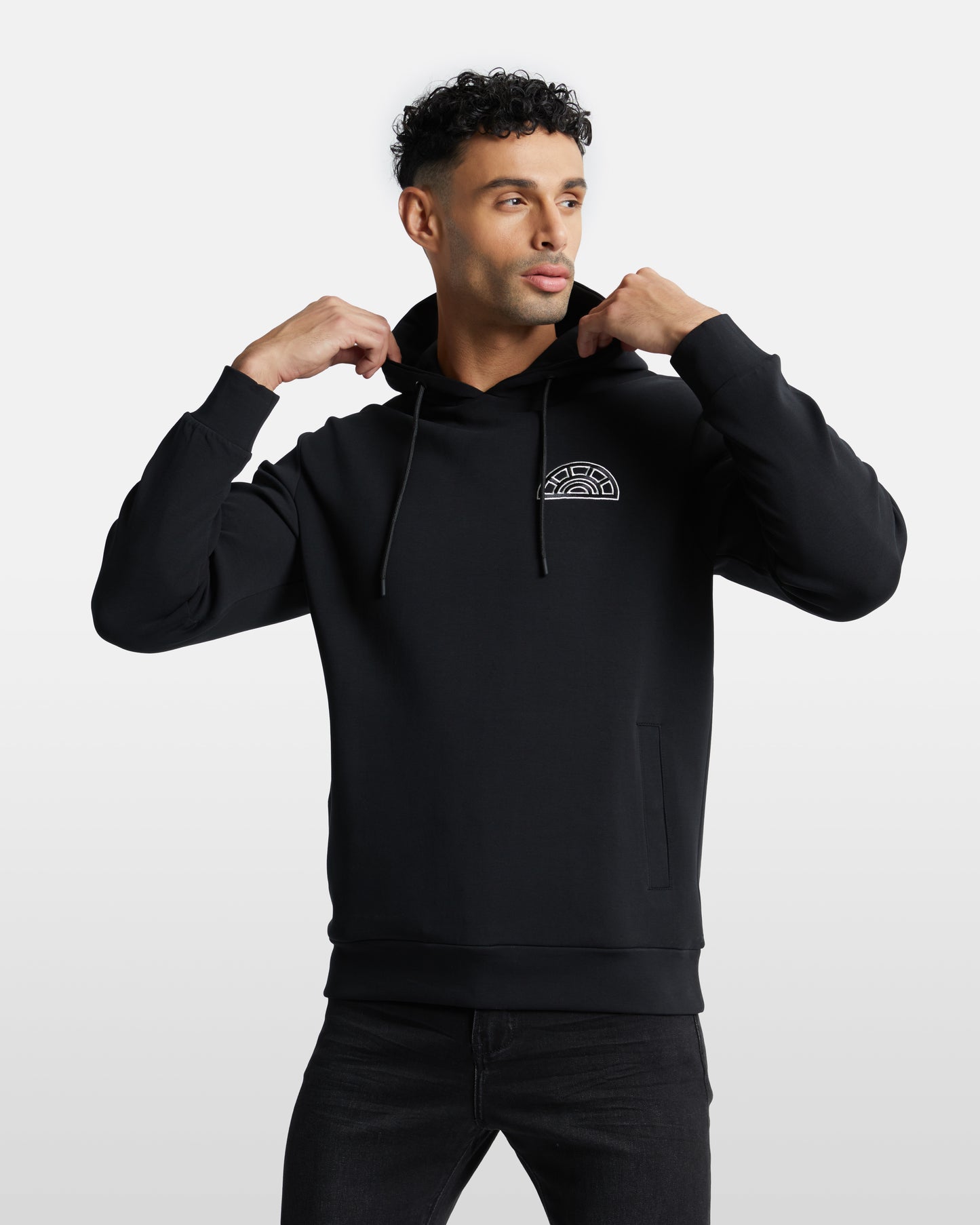 Logo Patched Hoodie Jacket