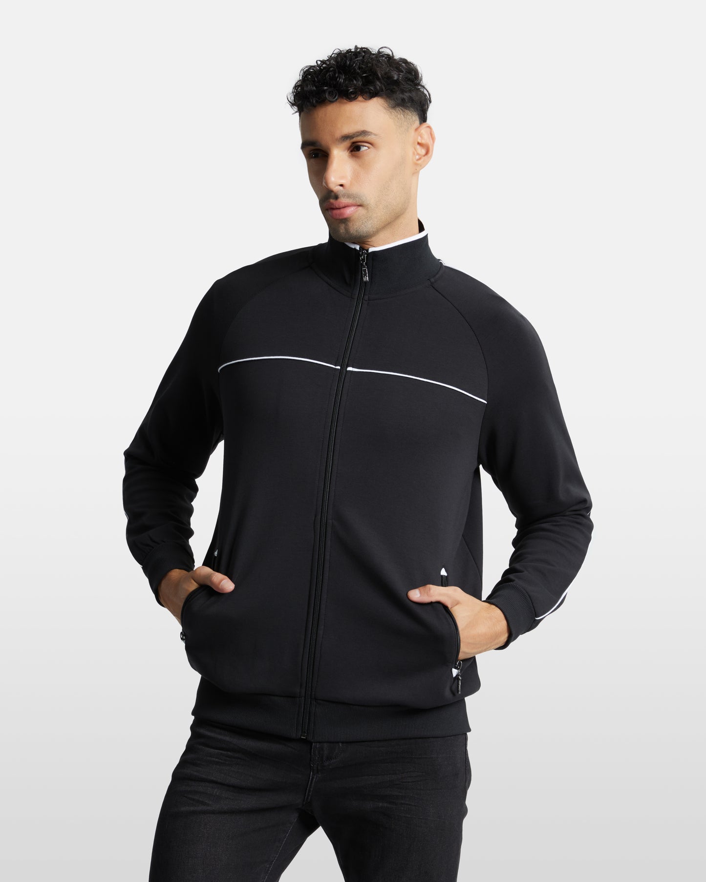 Contrast Piped Tracksuit Jacket