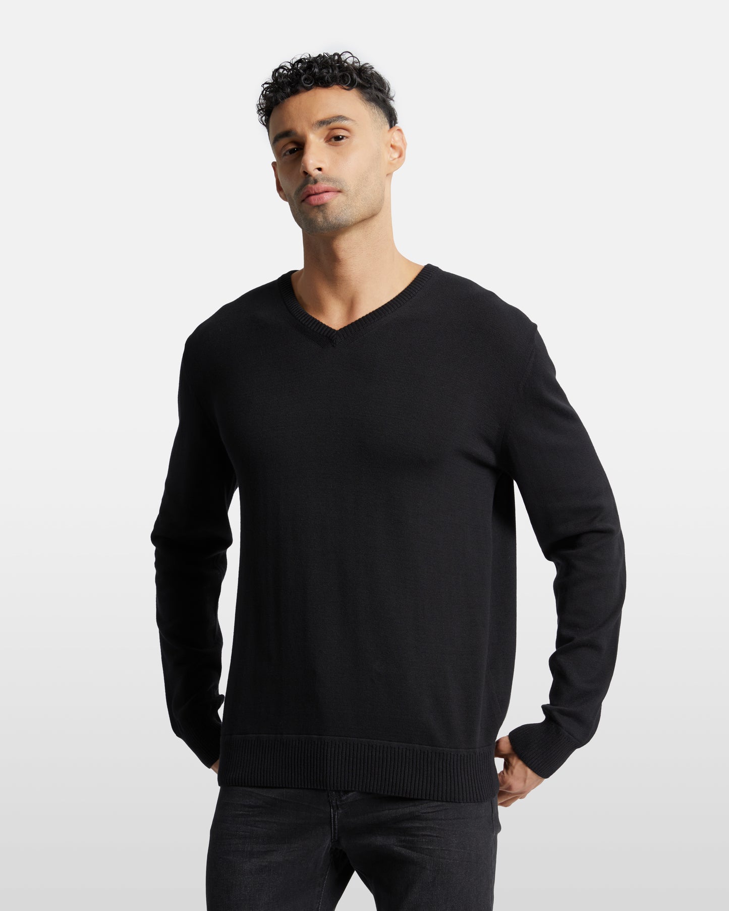Monochrome V-Neck Sweater