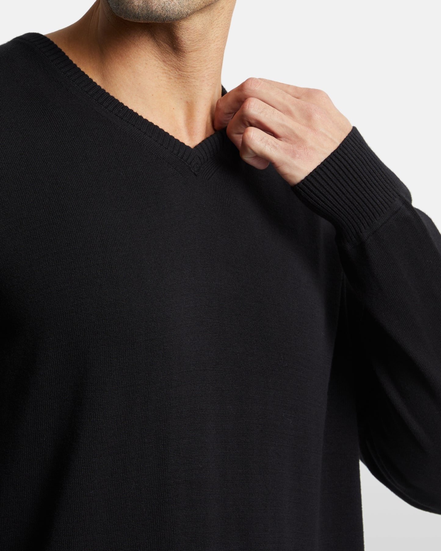 Monochrome V-Neck Sweater