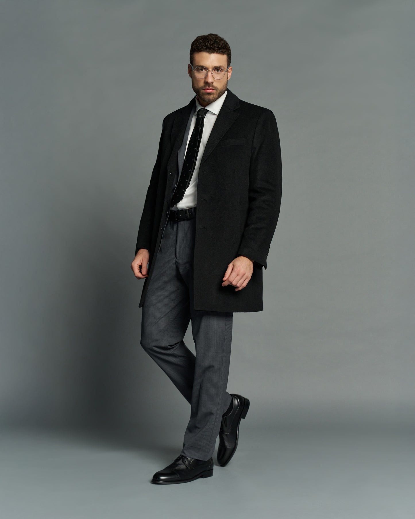 Solid Tone Detachable Facing Coat