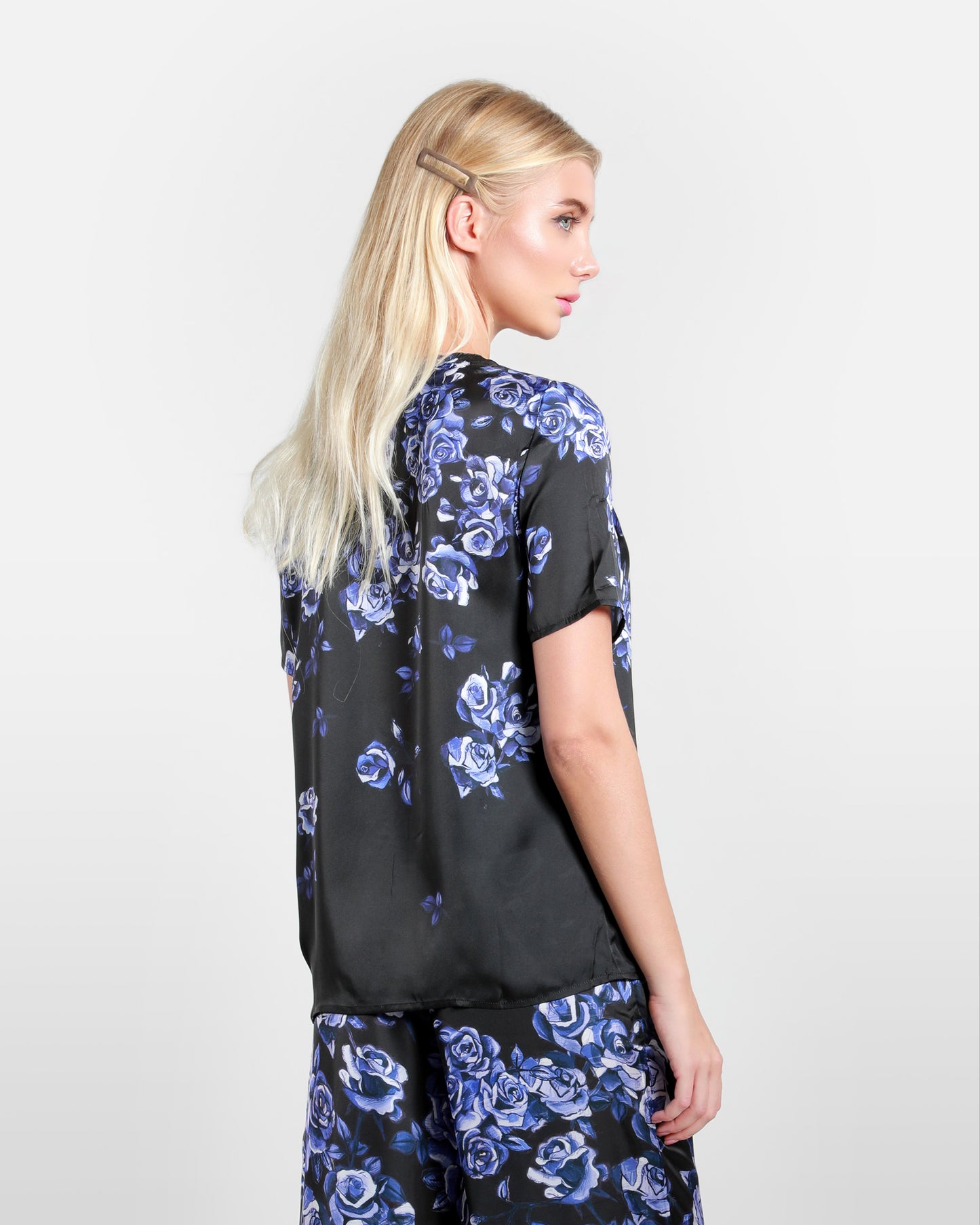 Rose Floral Print Top