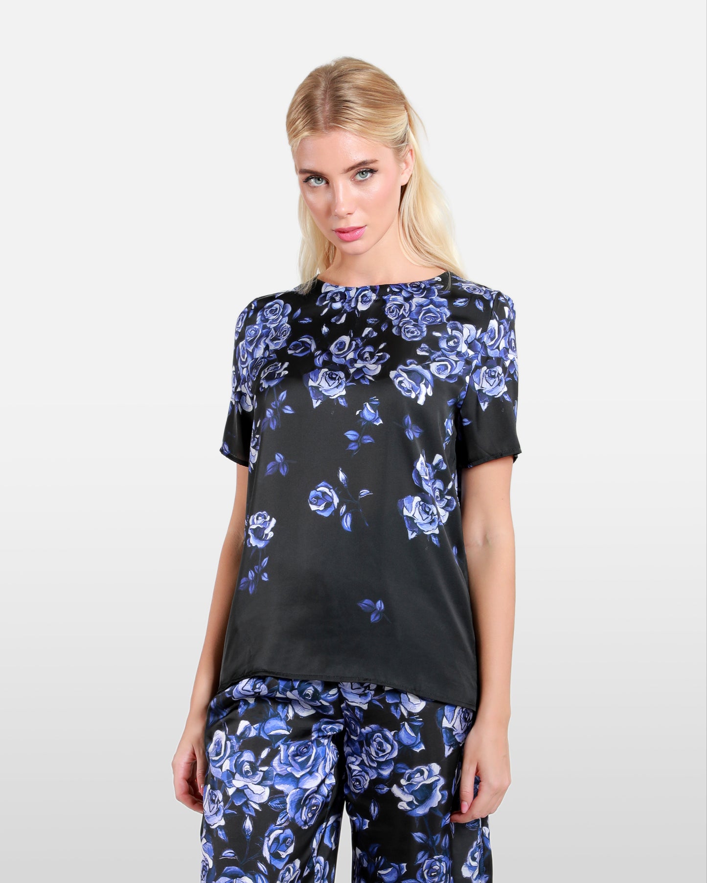 Rose Floral Print Top