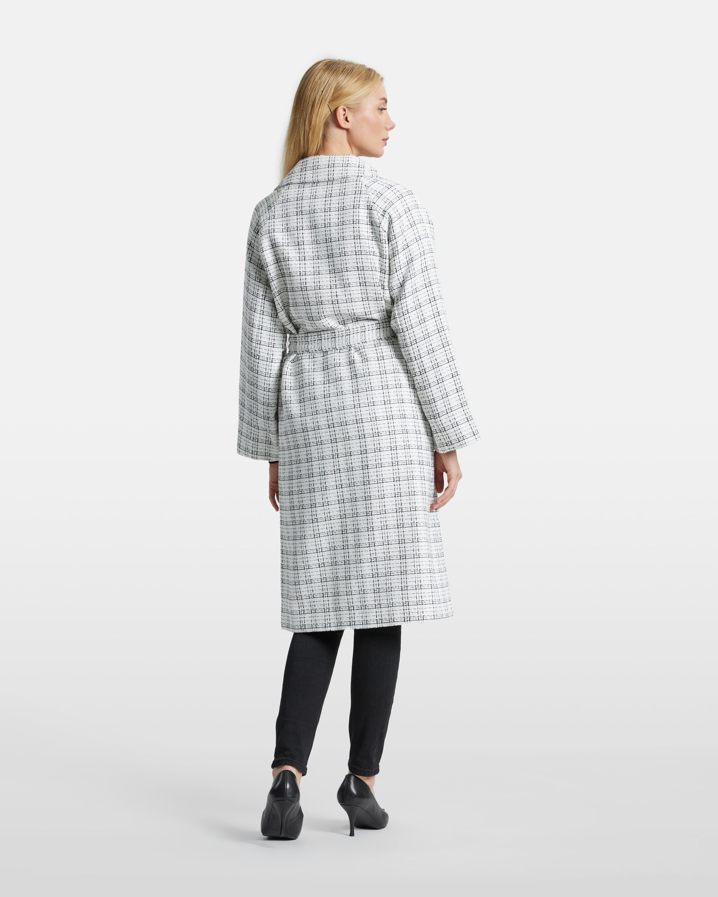Plaid Tweed Overcoat
