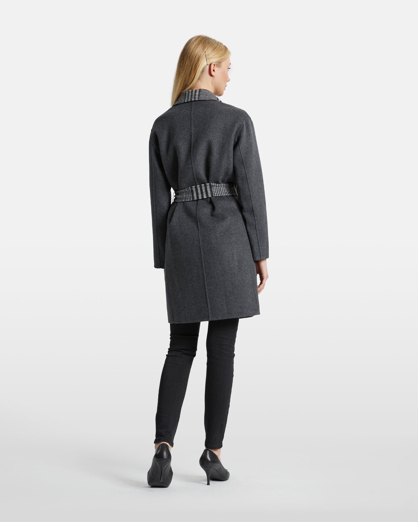 Reversible Plaid Overcoat