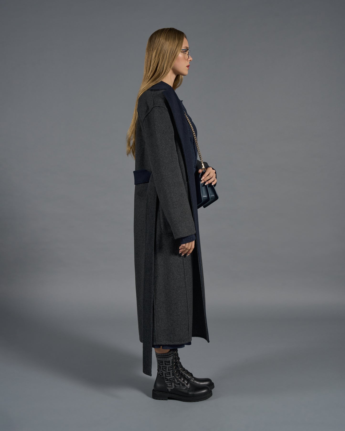 Reversible Sashed Long Coat