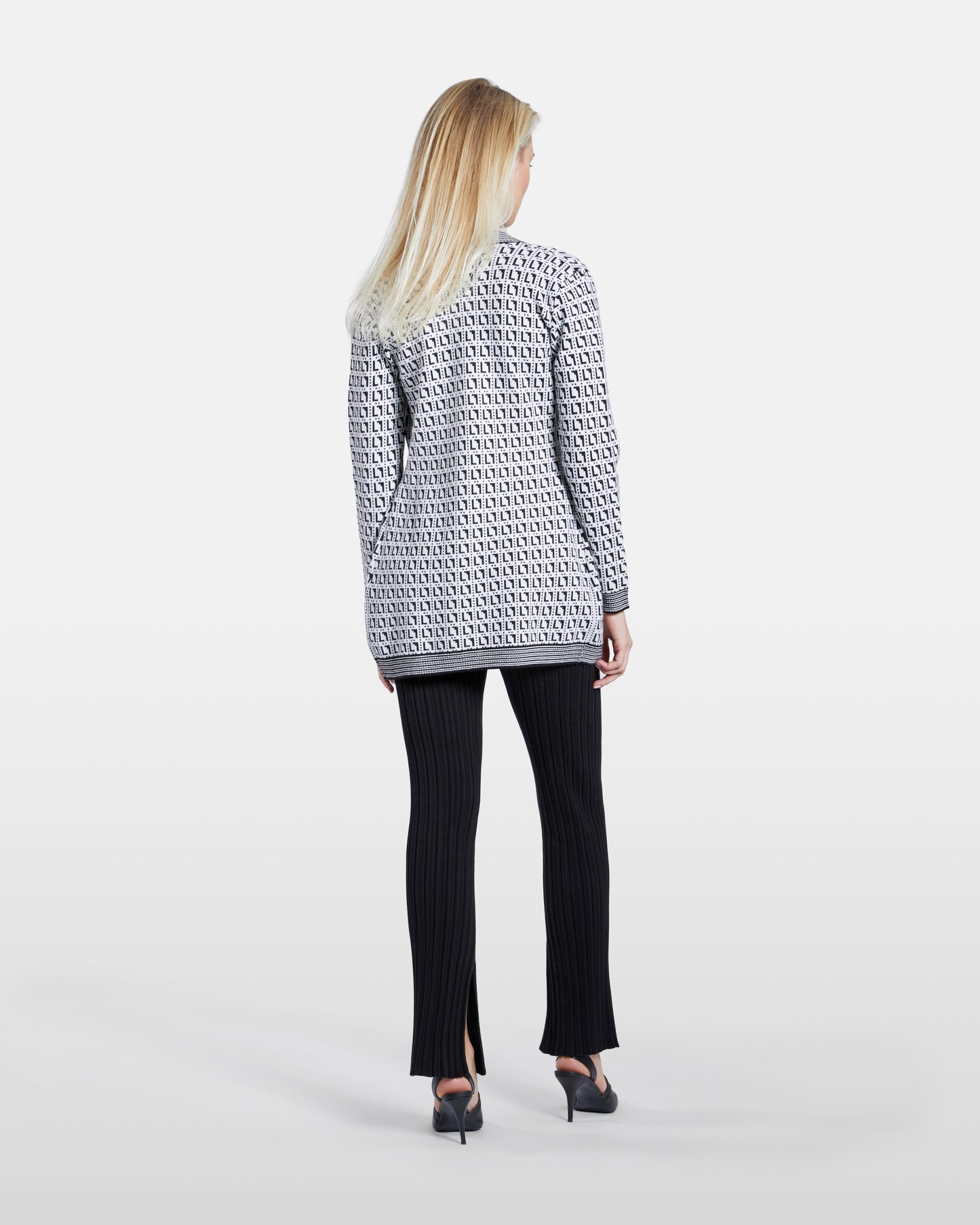 Monochrome Patterned Cardigan