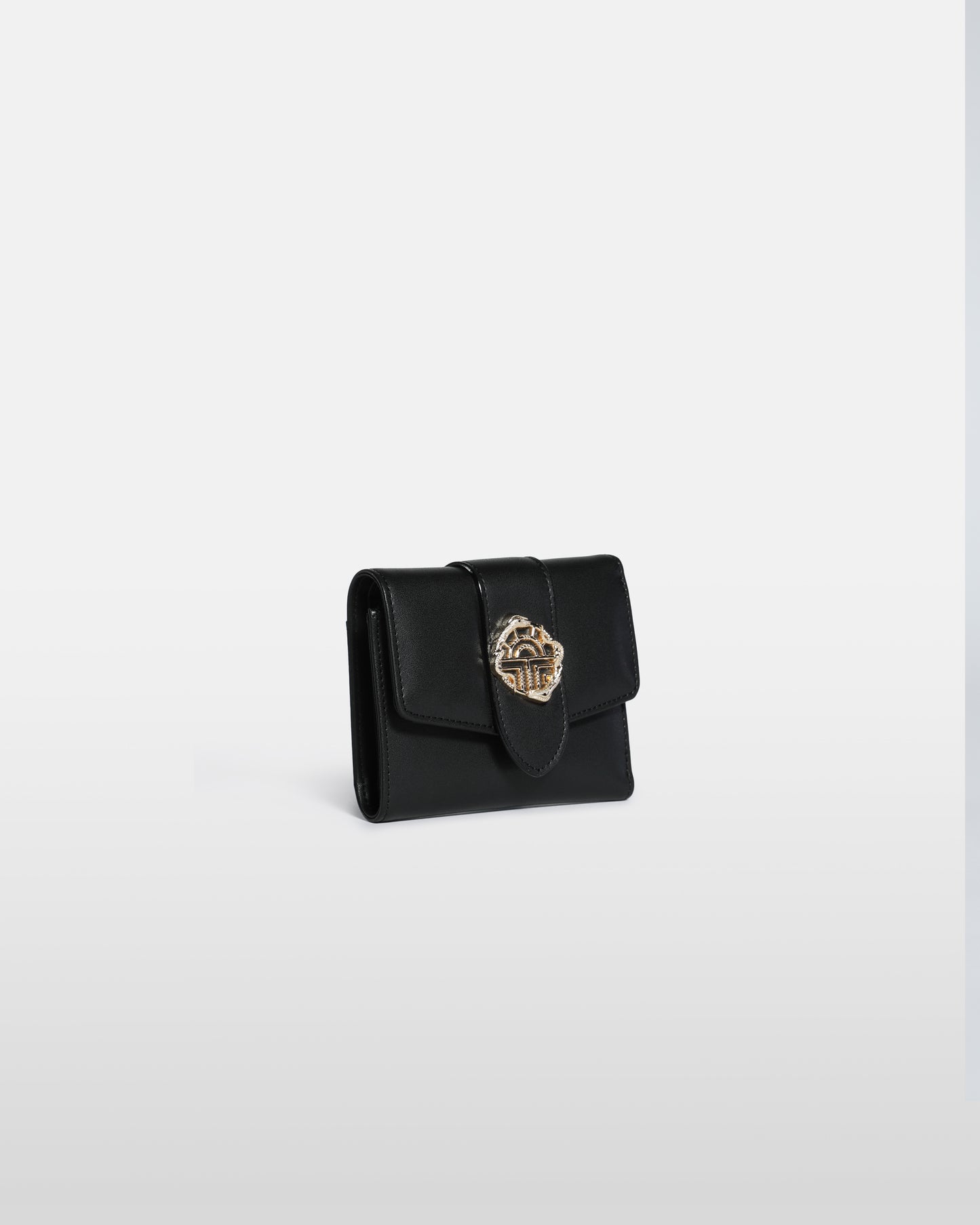 Gold-Tone Logo Embellished Wallet