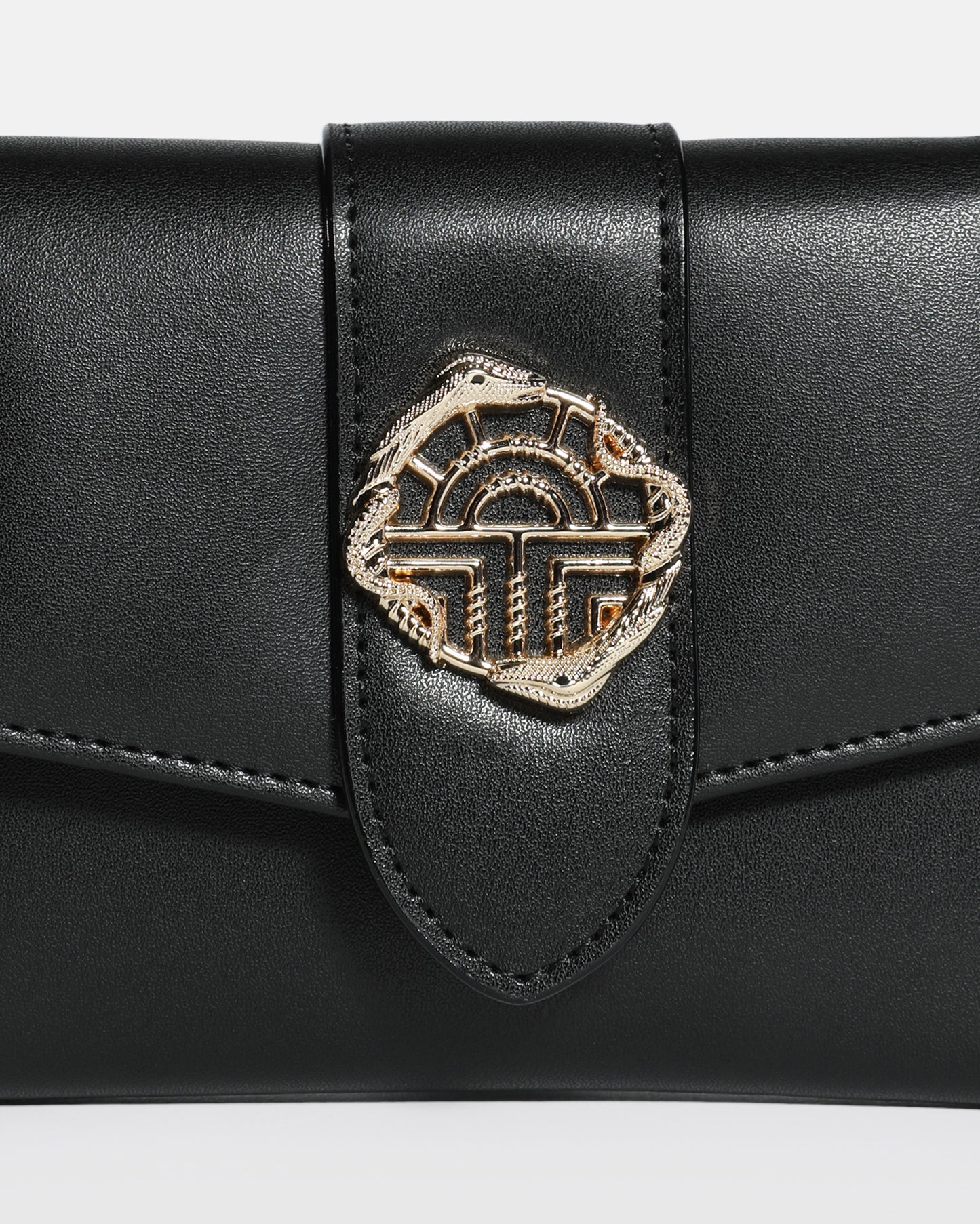 Gold-Tone Logo Embellished Wallet