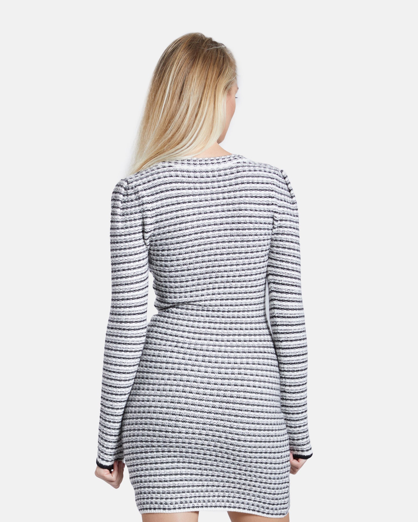 Monochrome Tweed Dress