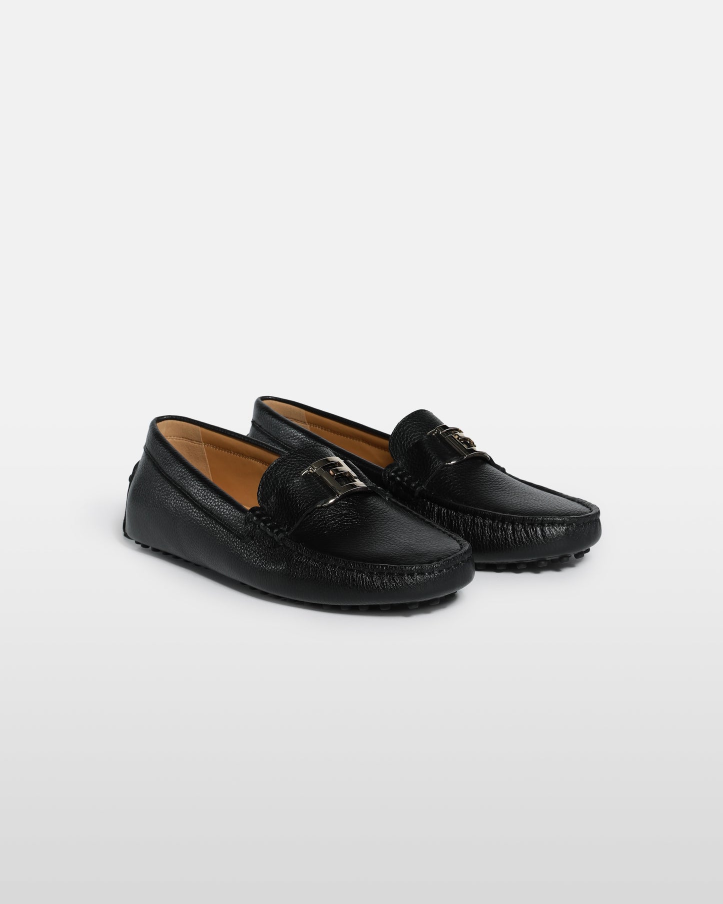 Metal LF Logo Detailed Moccasins