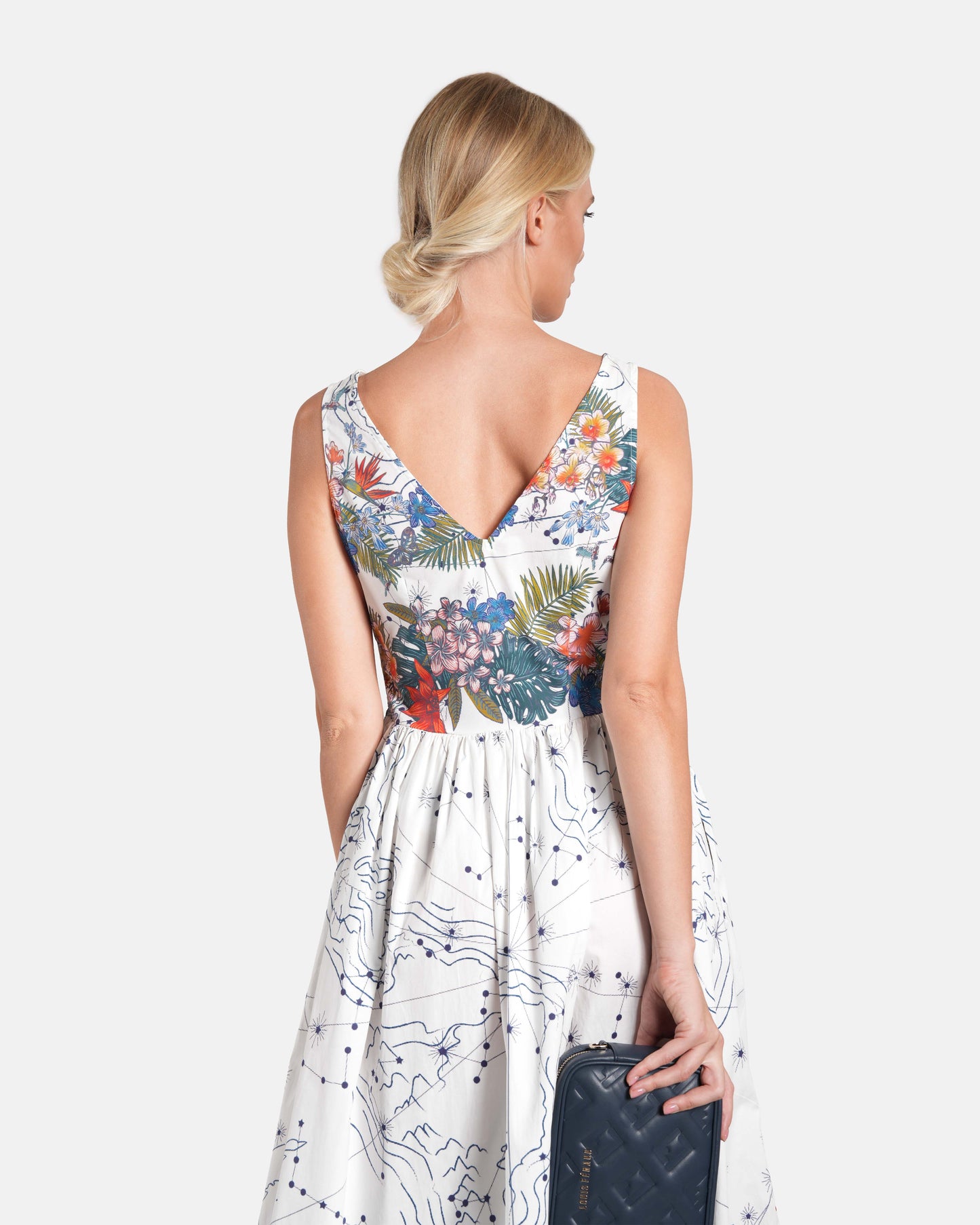 Floral Printed Sleeveless Dress