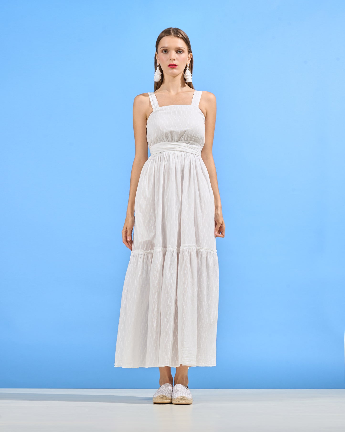 Textured Tiered Maxi Dress
