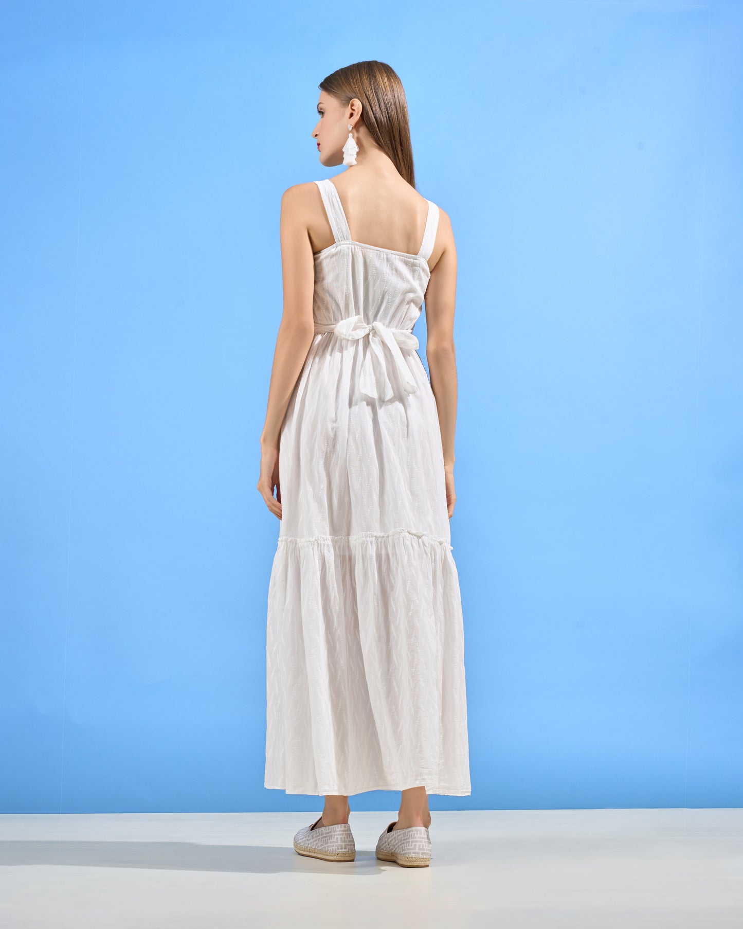 Textured Tiered Maxi Dress