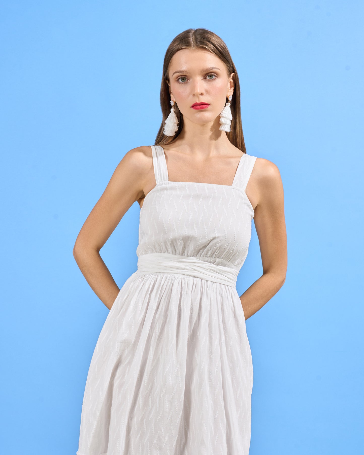 Textured Tiered Maxi Dress