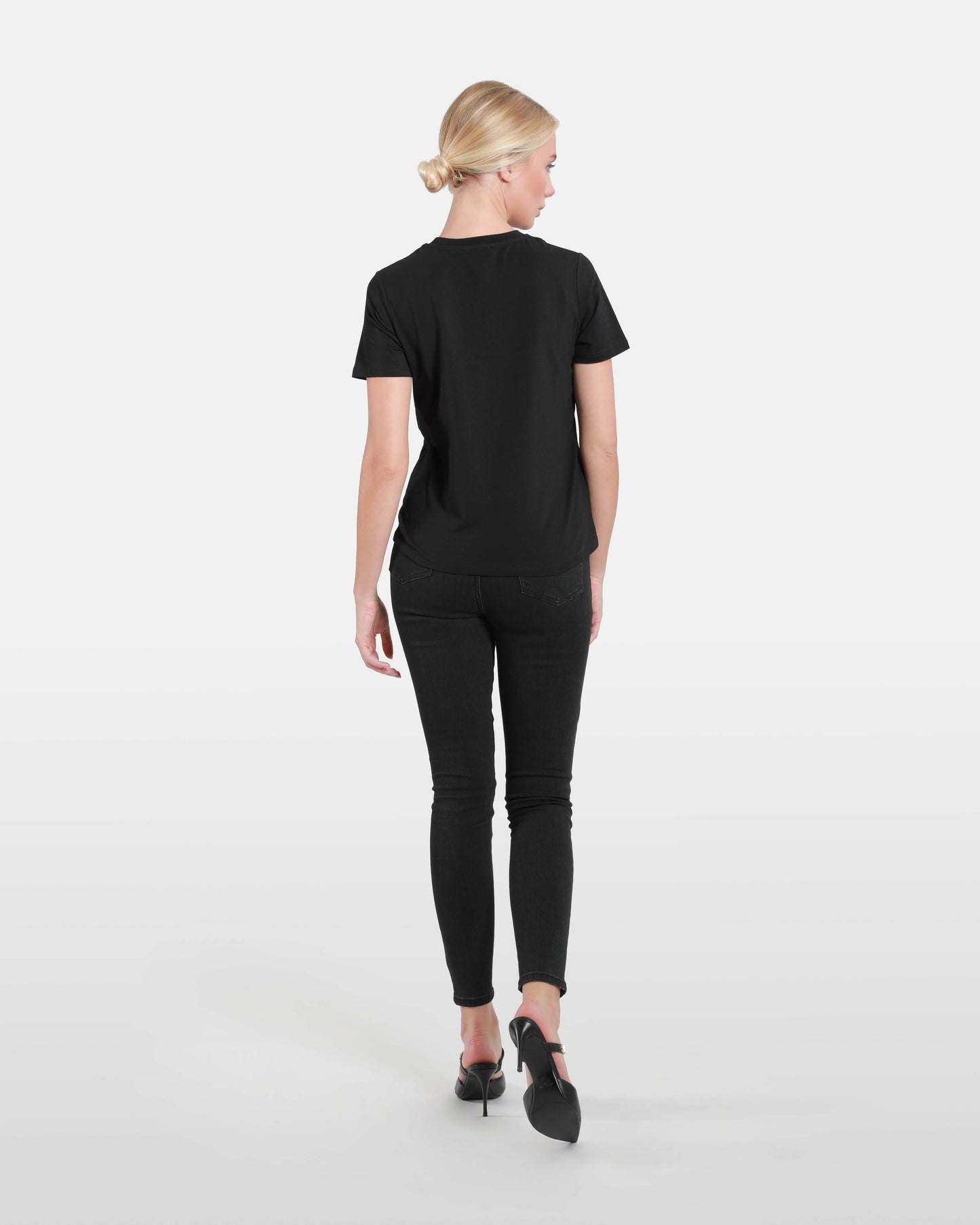 Solid High-Rise Skinny Fit Denim Jeans