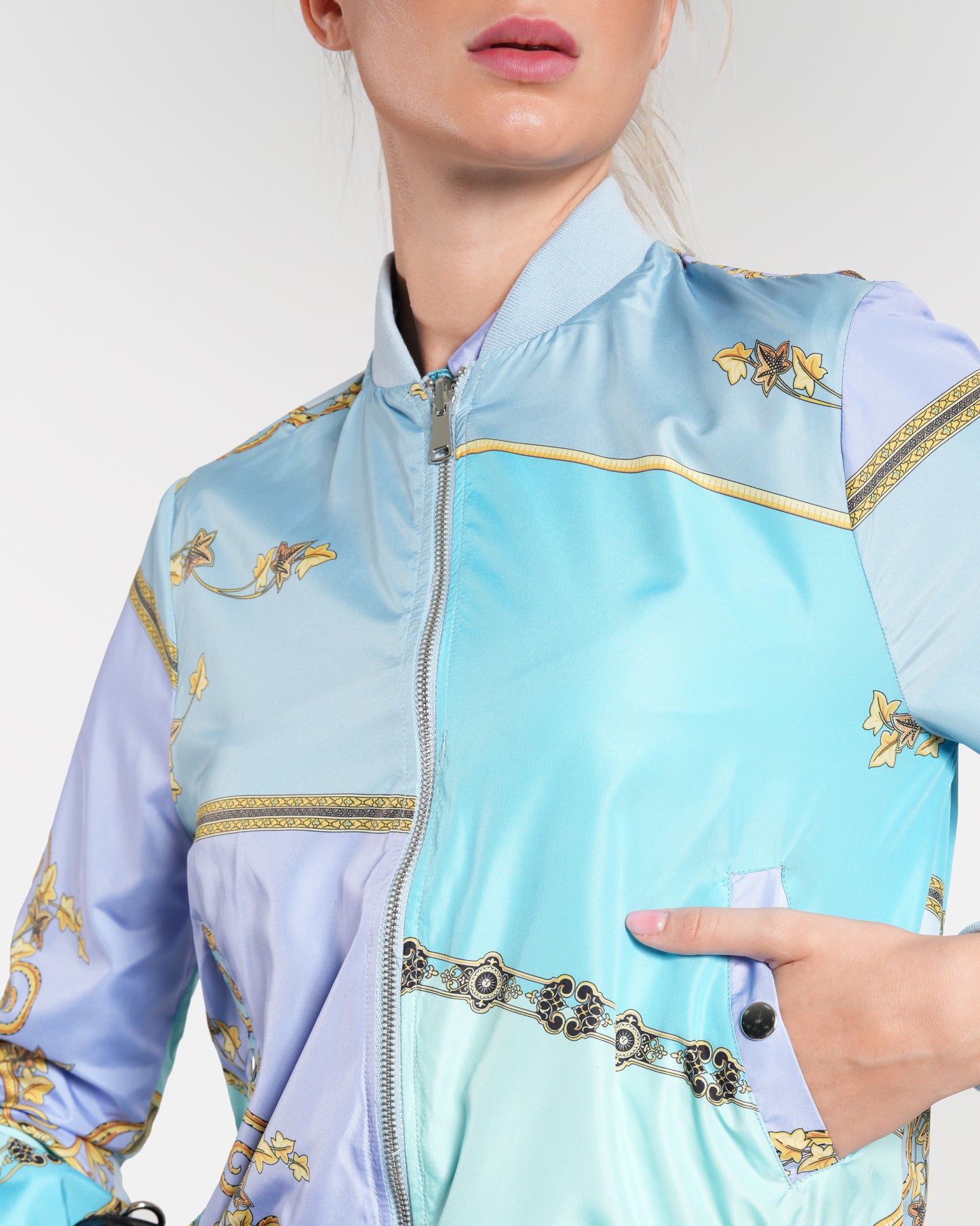 Multicolored Baroque Printed Reversible Jacket
