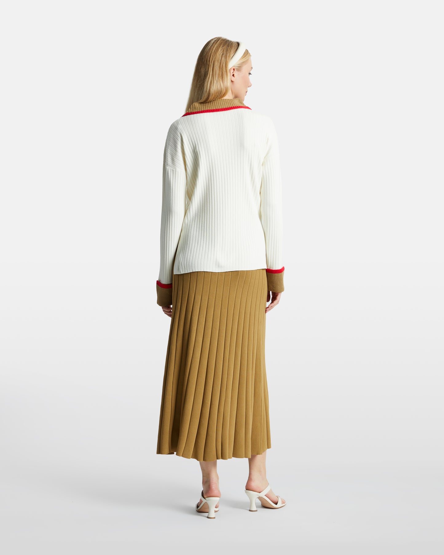 Knit Rib Midi Skirt