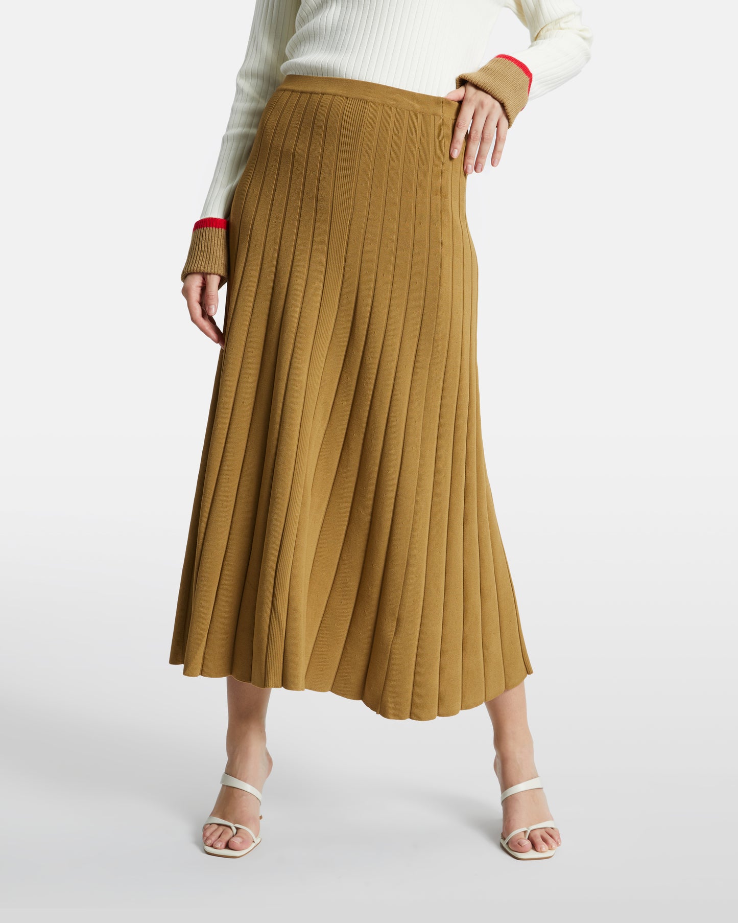 Knit Rib Midi Skirt