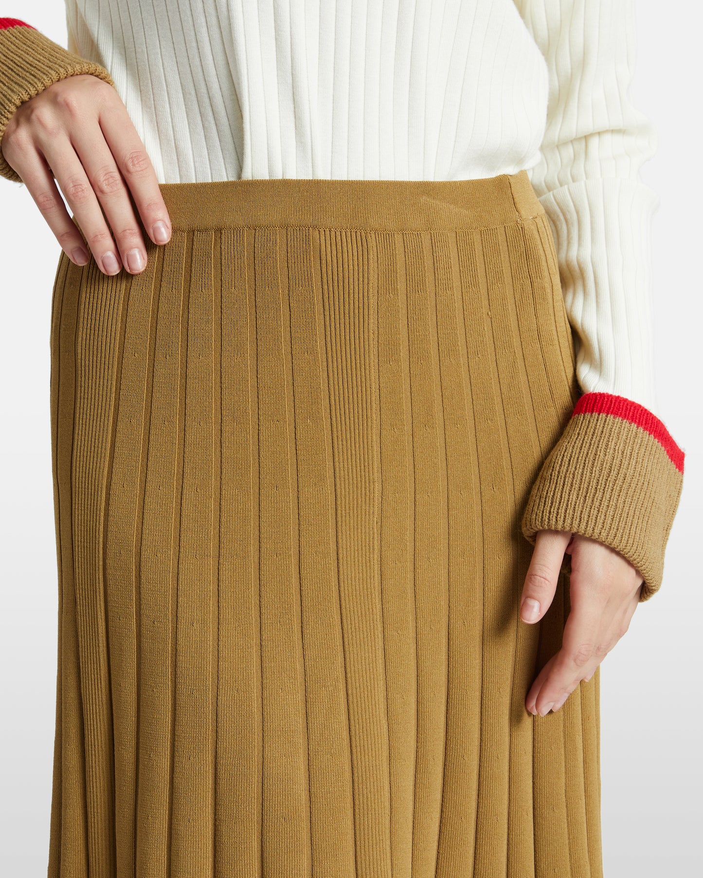 Knit Rib Midi Skirt