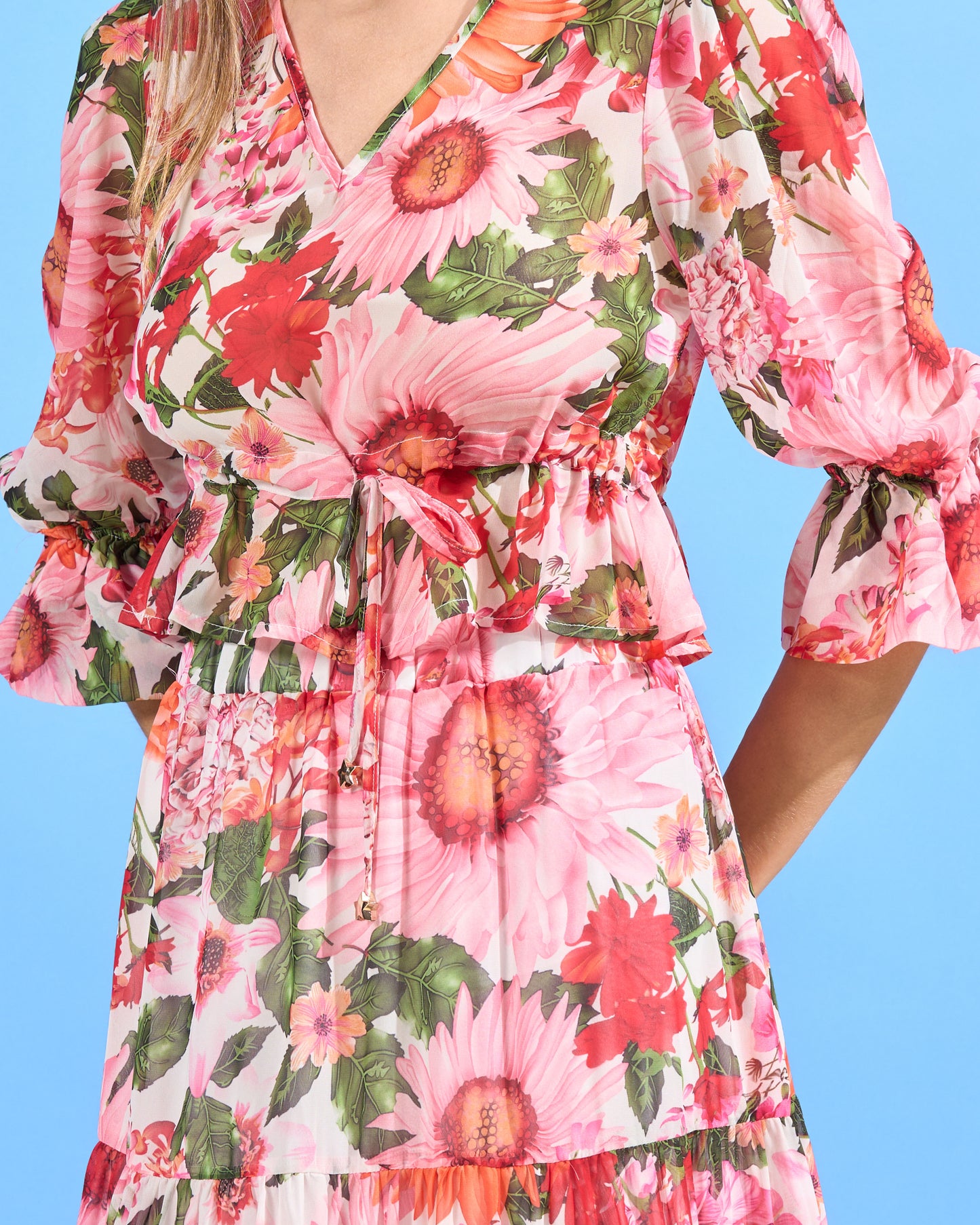Floral Chiffon Maxi Skirt