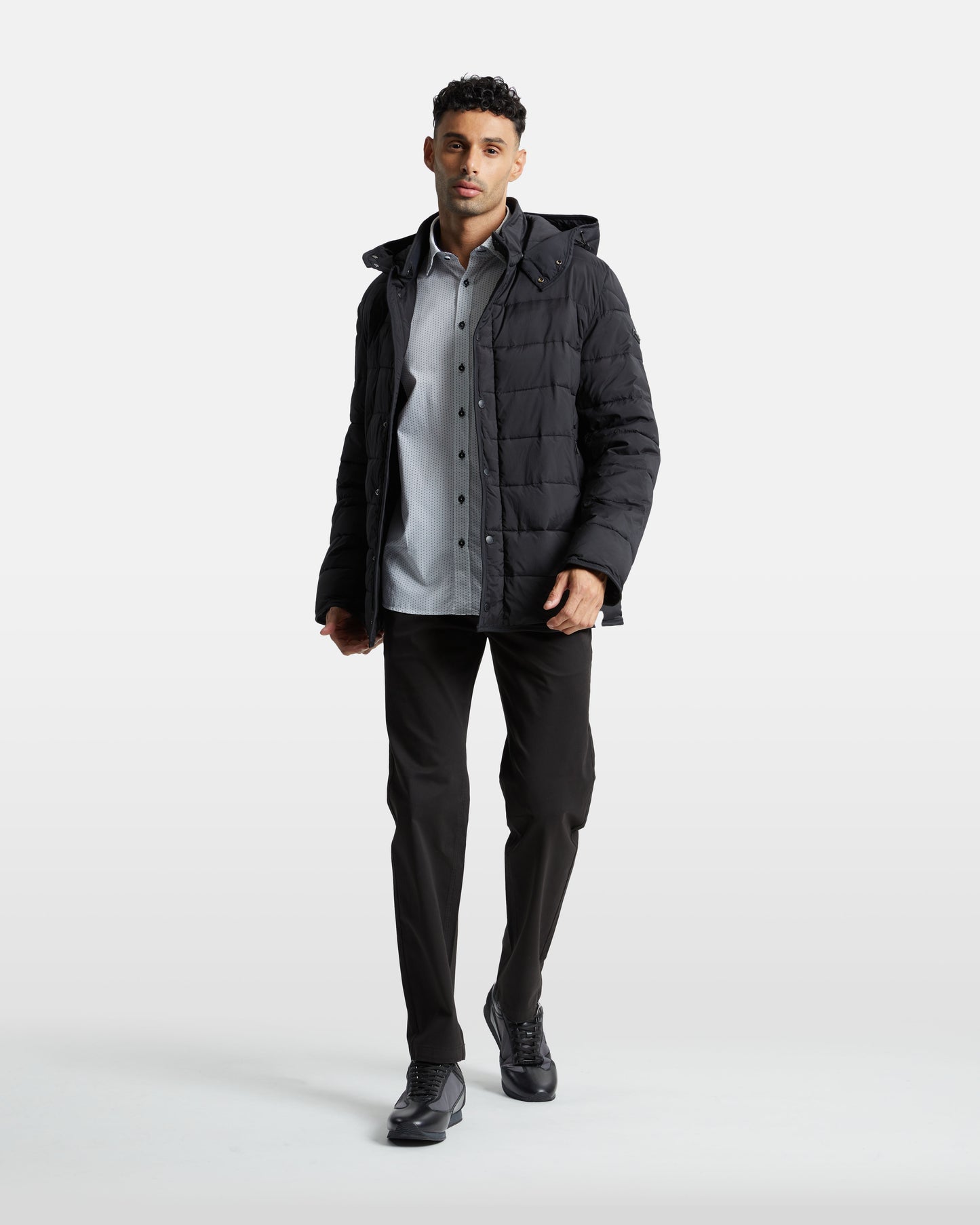 Detachable Hood Quilted Jacket