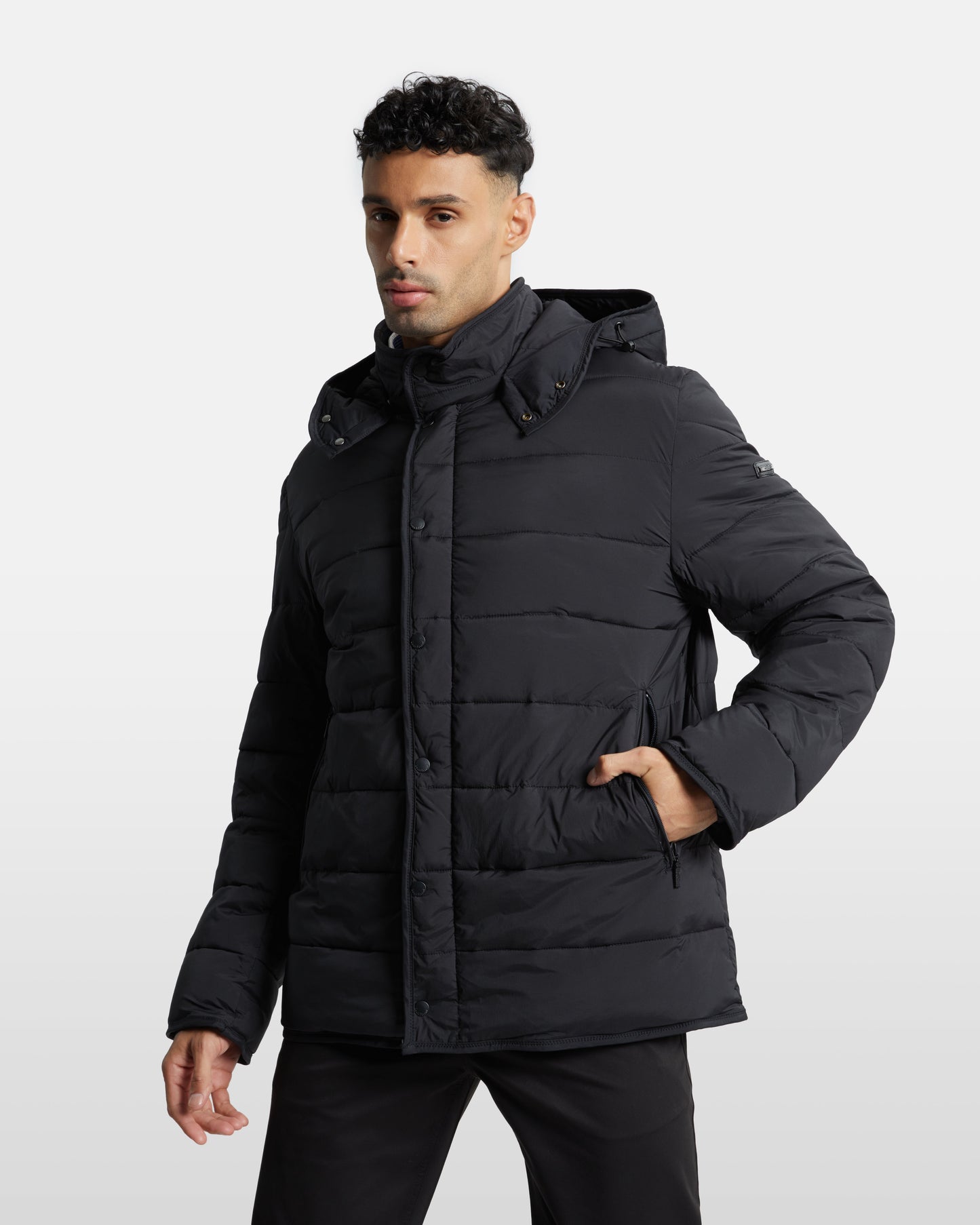 Detachable Hood Quilted Jacket
