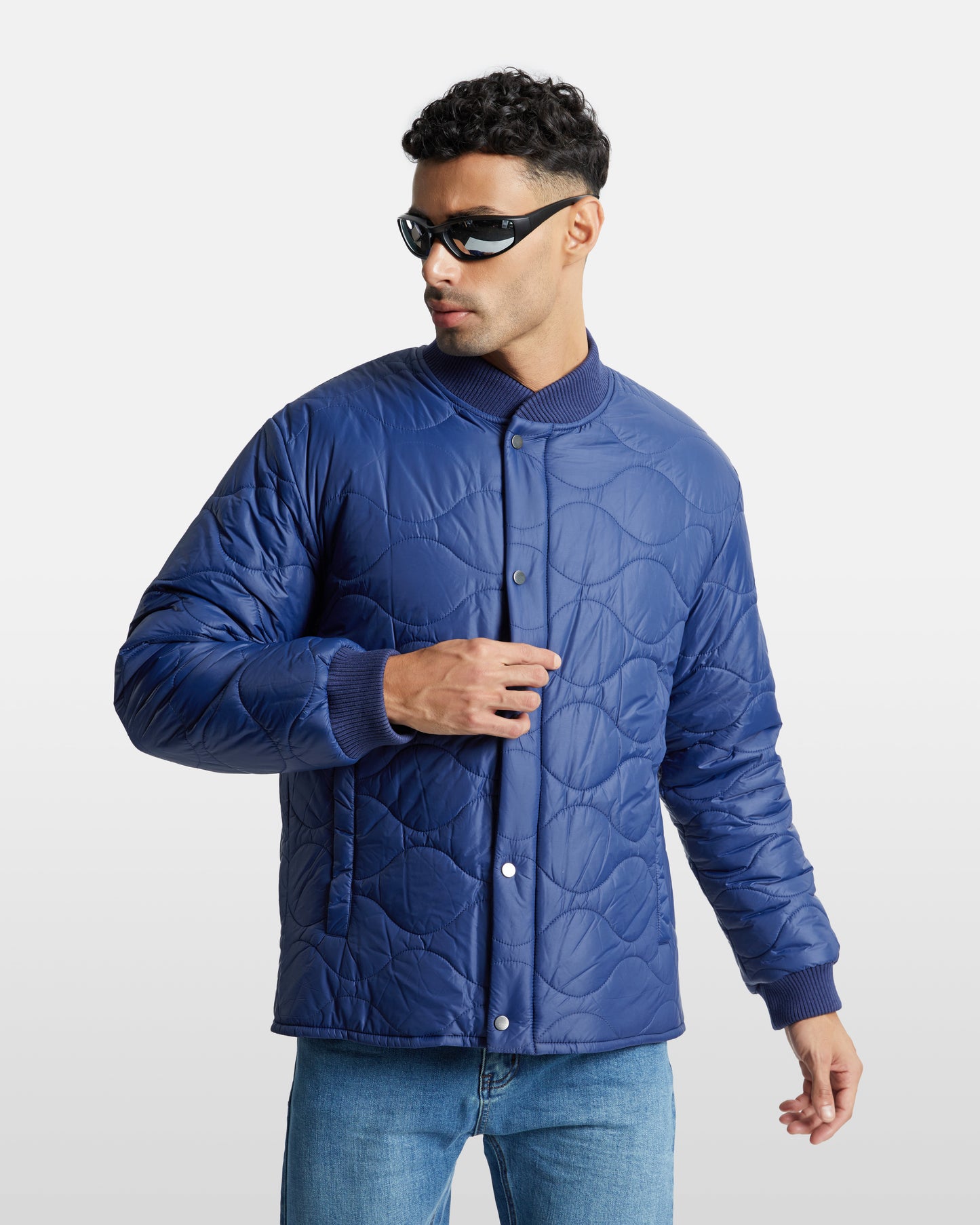 Chain-Like Quilted Jacket