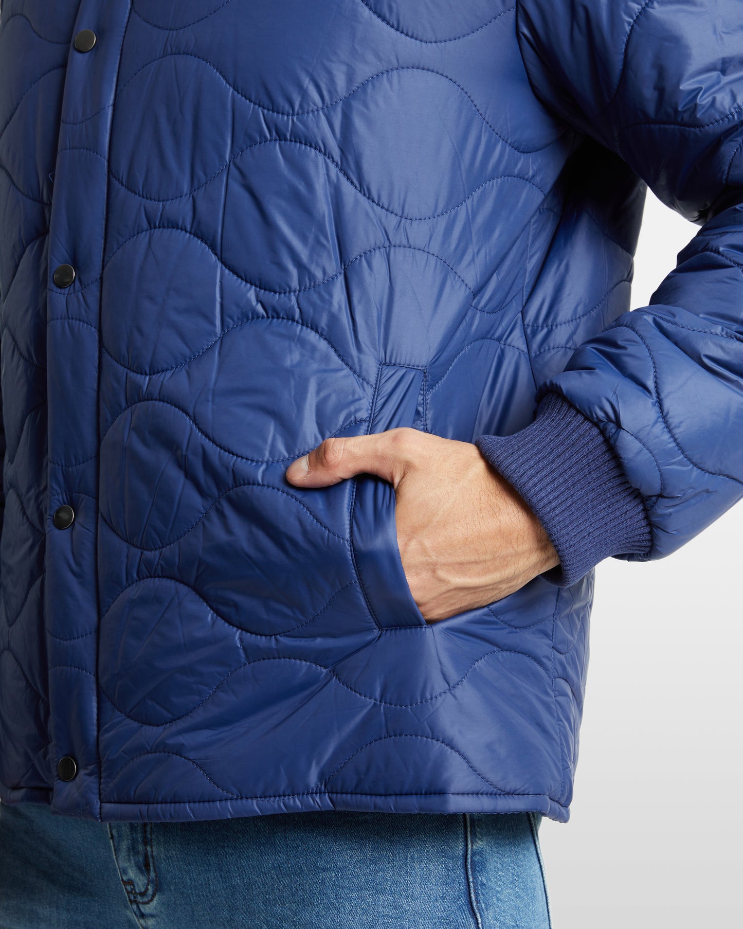 Chain-Like Quilted Jacket