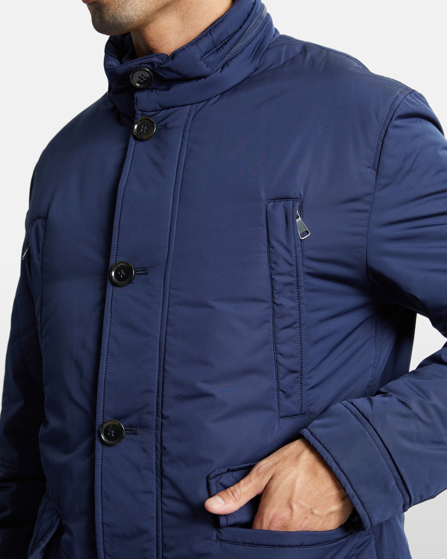 Multiple Pocketed Puffer Jacket