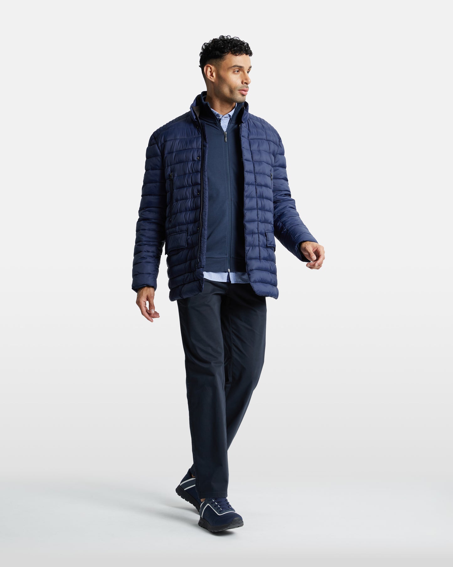 High Neckline Quilted Jacket