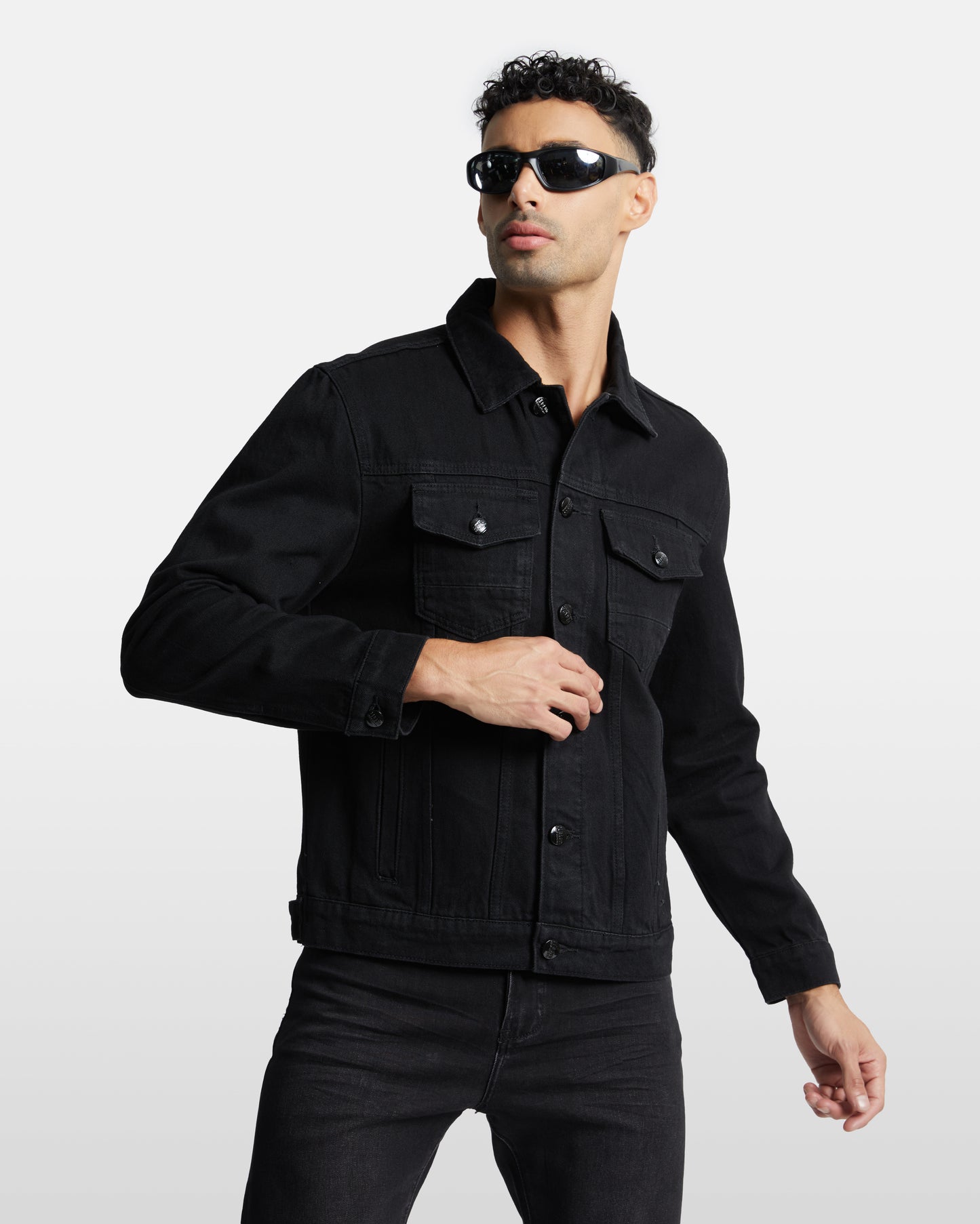 Solid Tone Denim Jacket