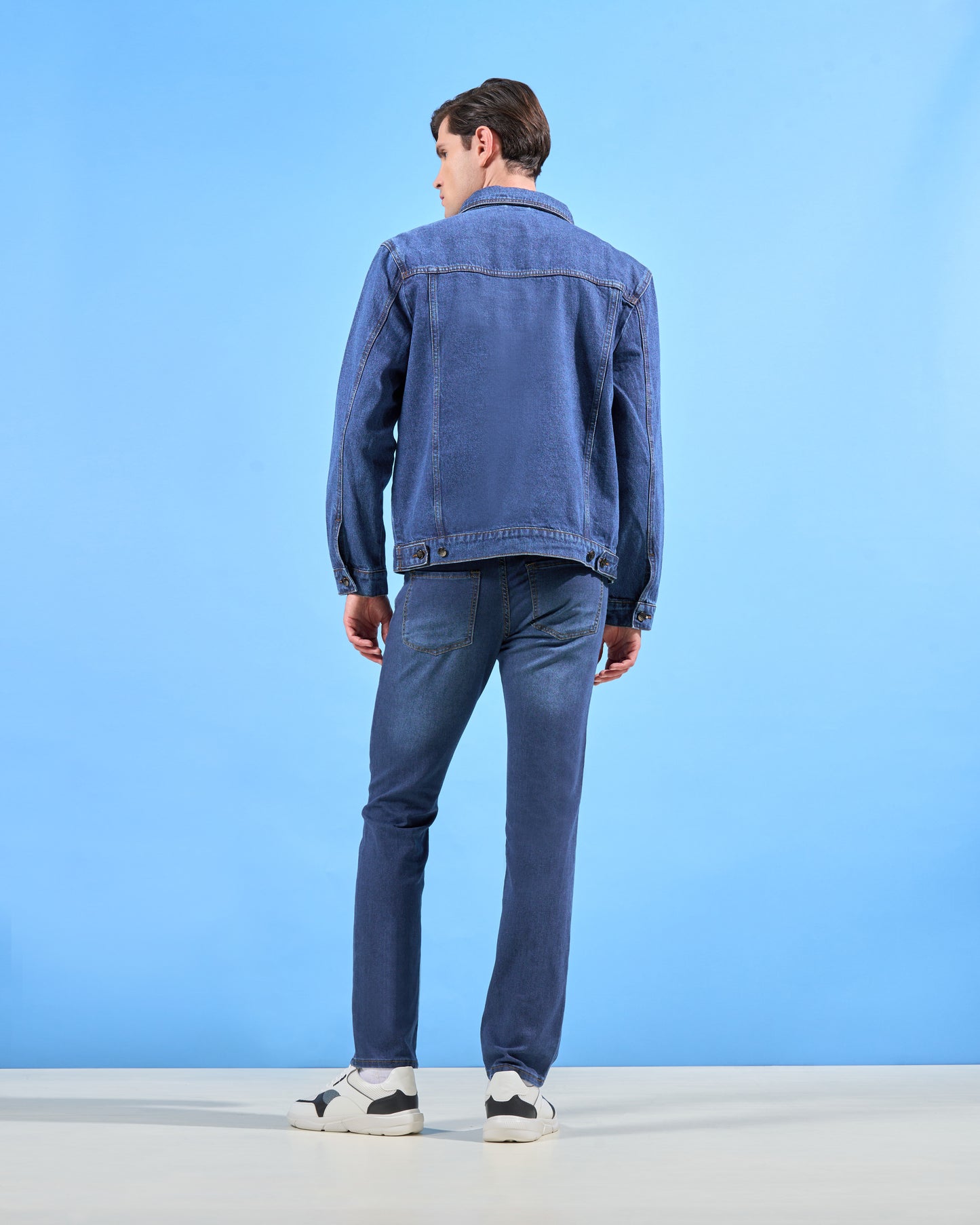 Classic Solid Tone Denim Jacket