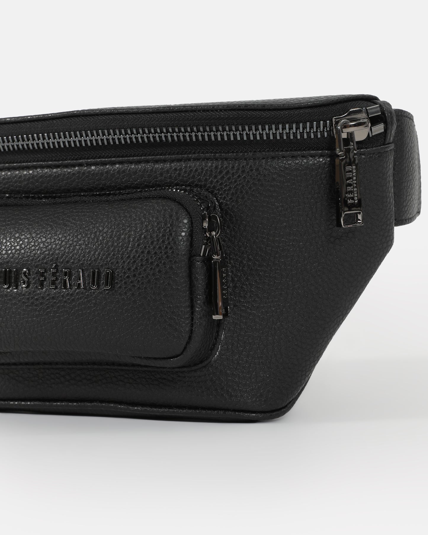 Logo Embellished Leather Belt Bag