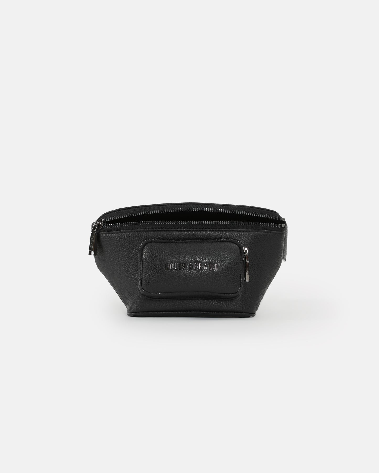 Logo Embellished Leather Belt Bag