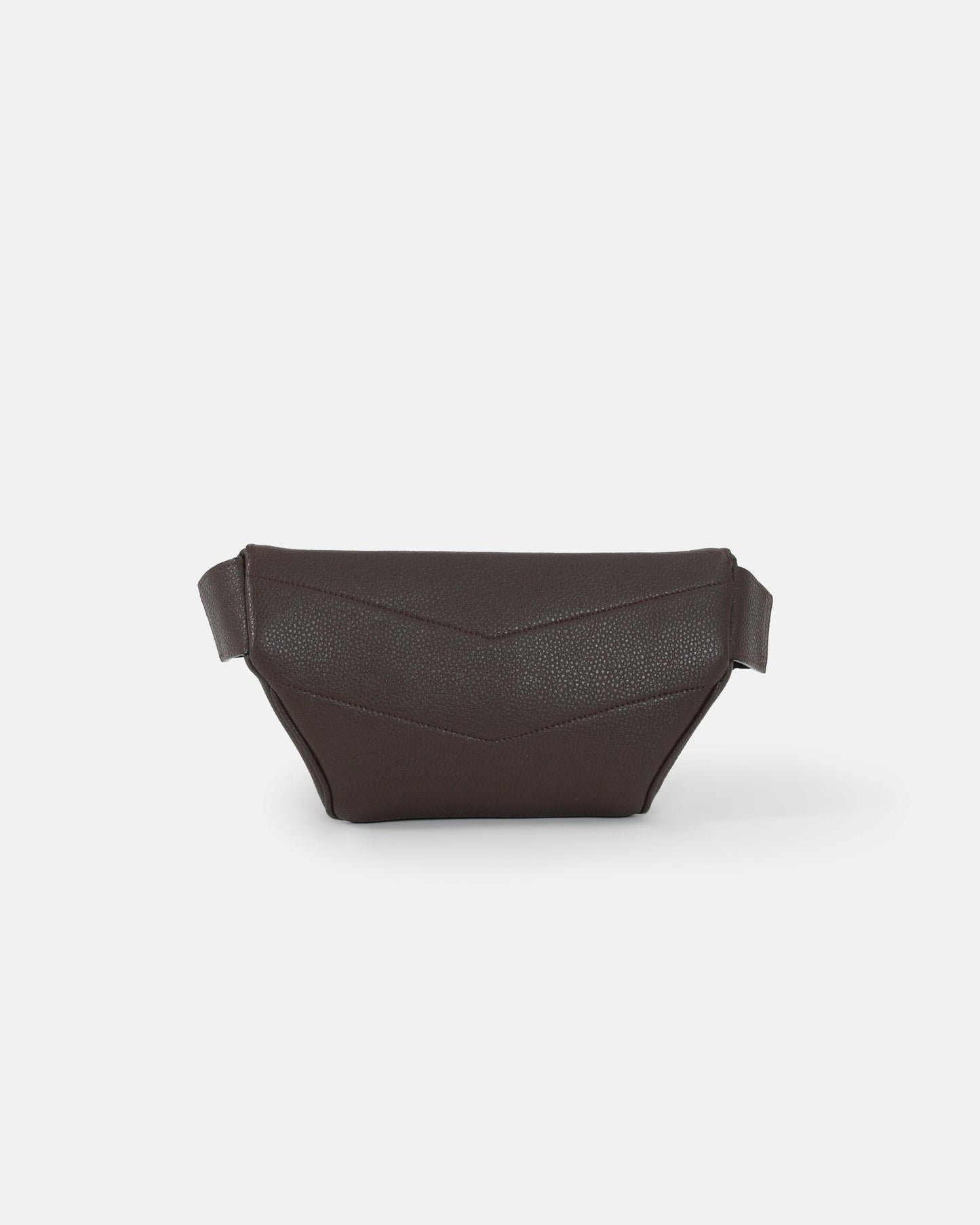 Logo Embellished Leather Belt Bag
