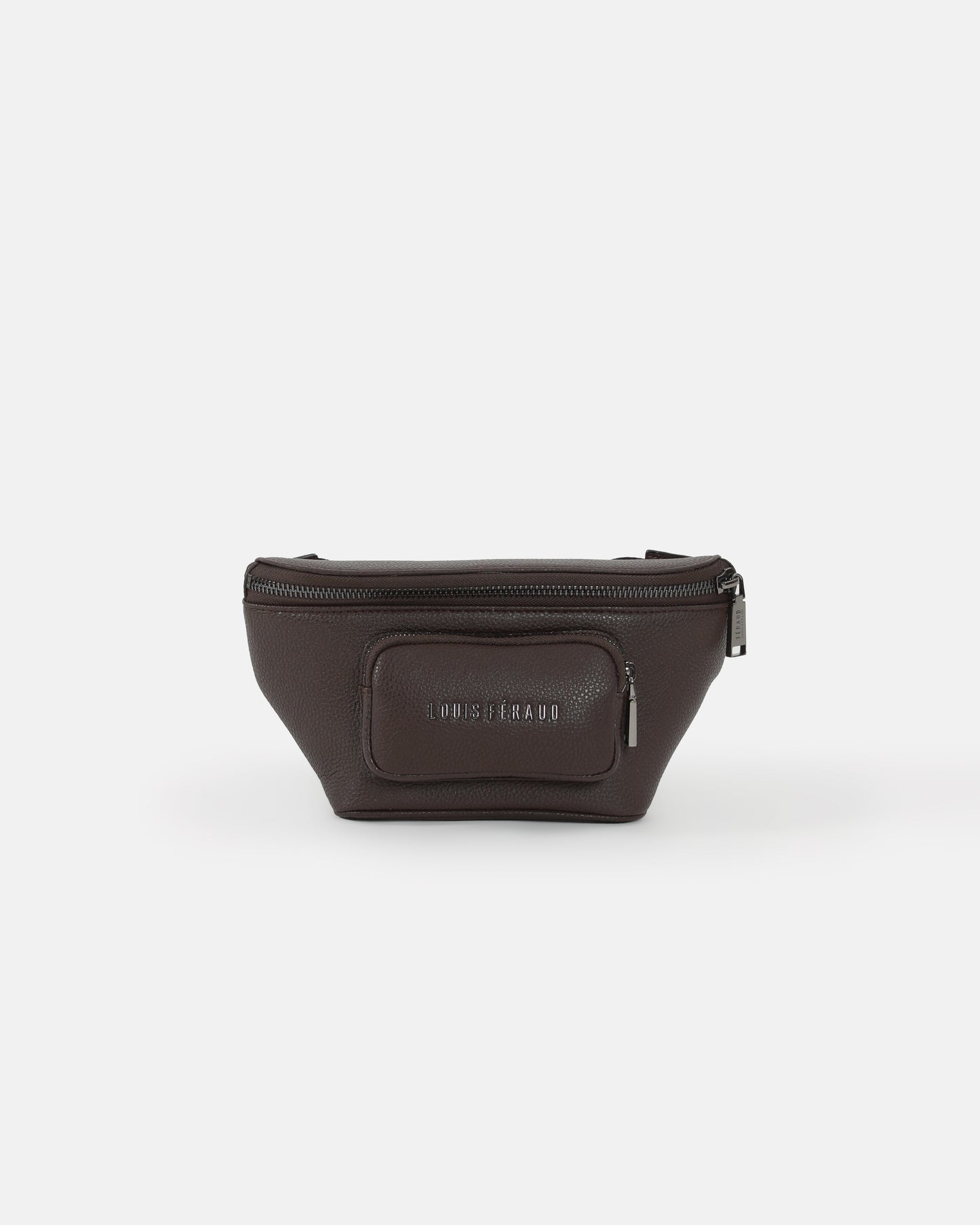 Logo Embellished Leather Belt Bag