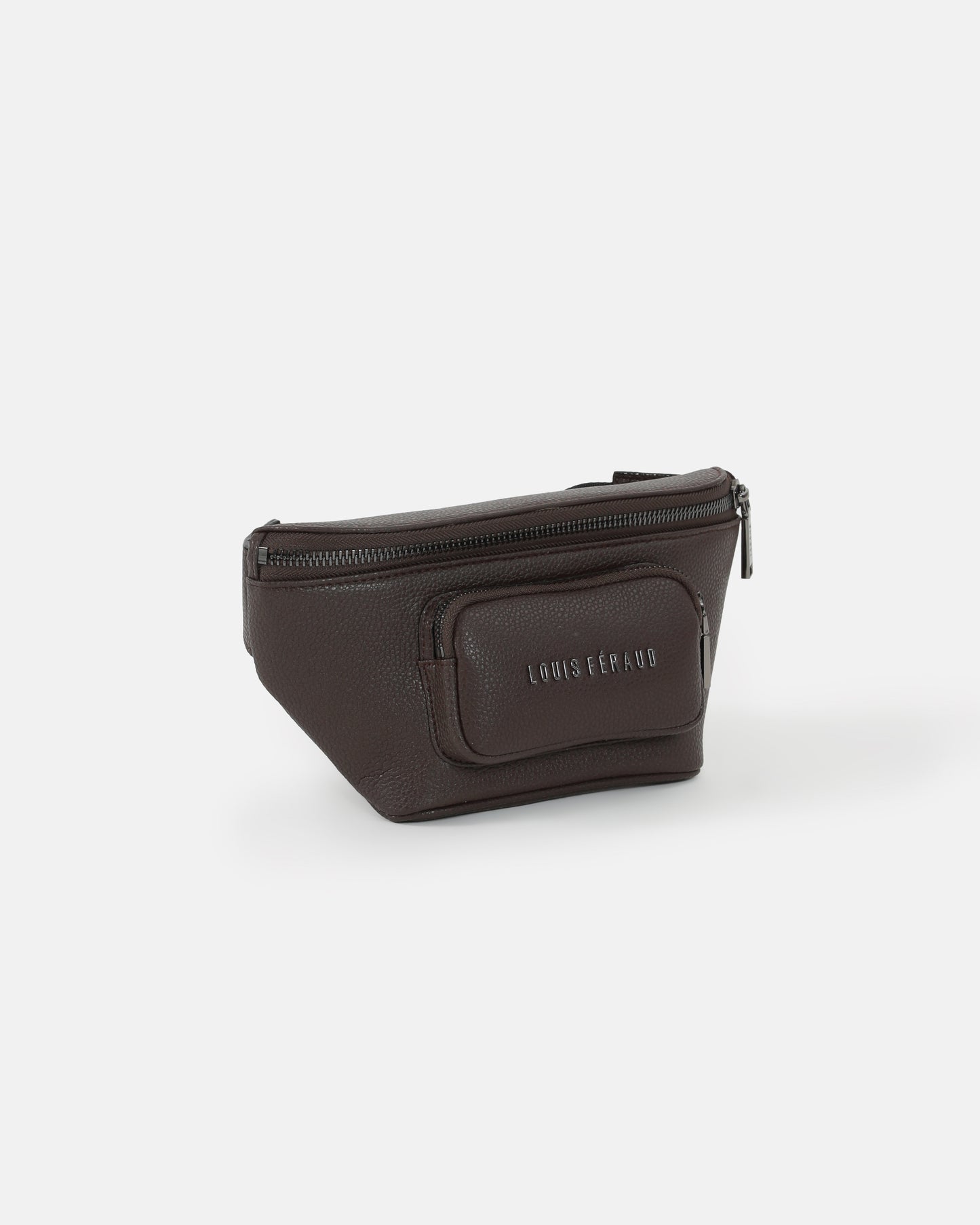 Logo Embellished Leather Belt Bag